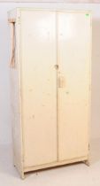 VICTORIAN 19TH CENTURY PAINTED PITCH PINE KITCHEN CUPBOARD