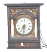 19TH CENTURY CARVED OAK BLACK FOREST WALL CLOCK