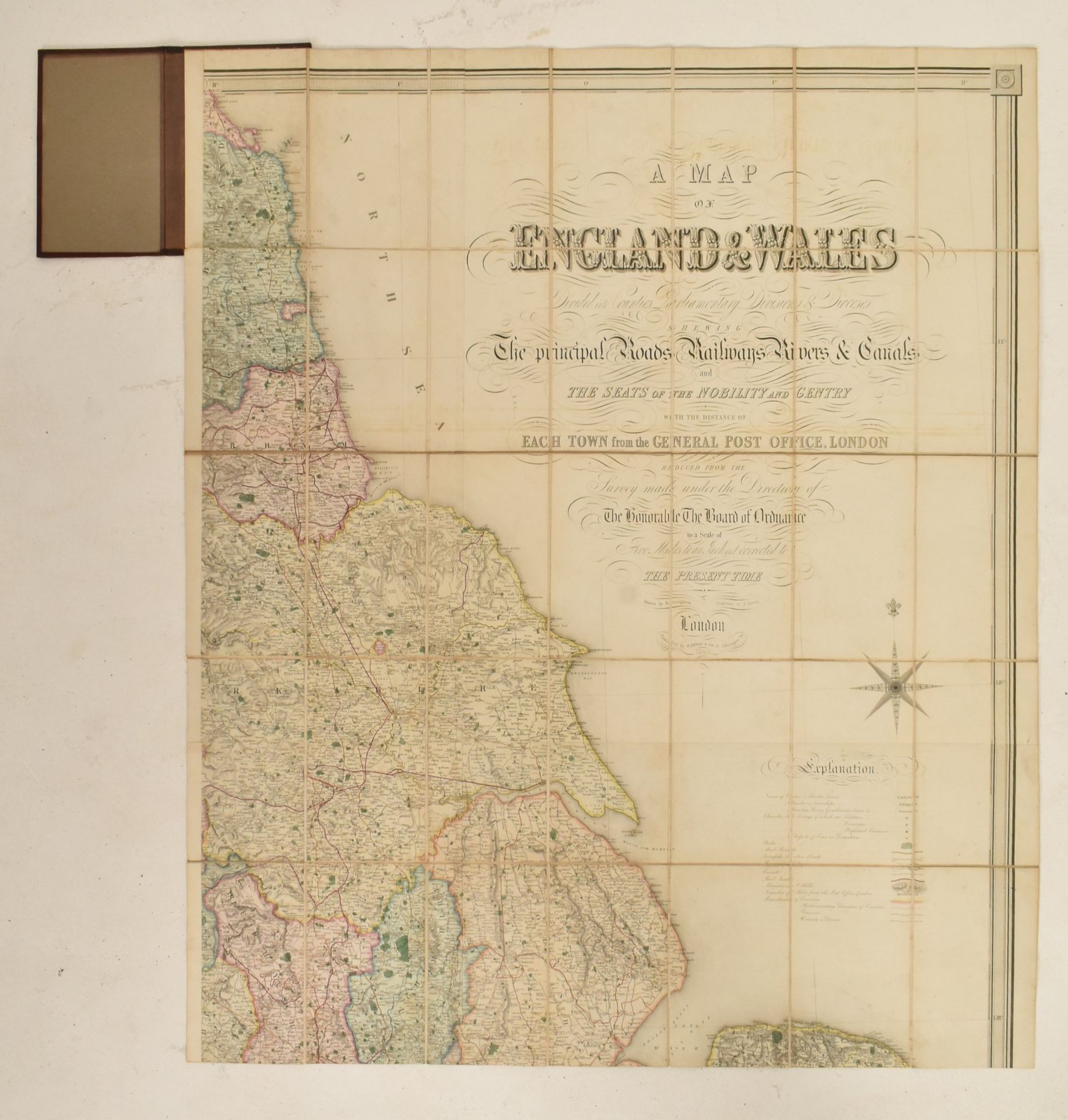 1840 LEWIS' MAP OF ENGLAND AND WALES IN FOUR SMART BINDINGS - Image 4 of 7