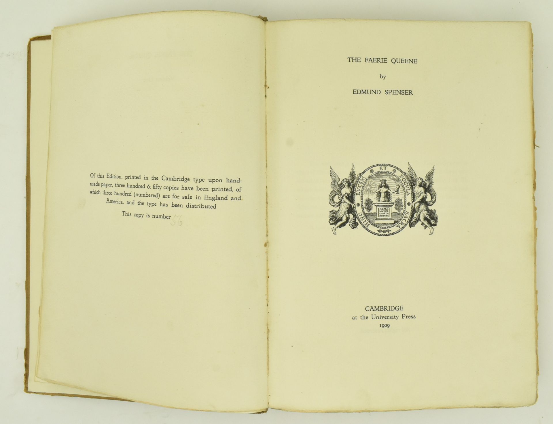 SPENSER, EDMUND. 1909 THE FAERIE QUEENE LIMITED EDITION - Image 2 of 9