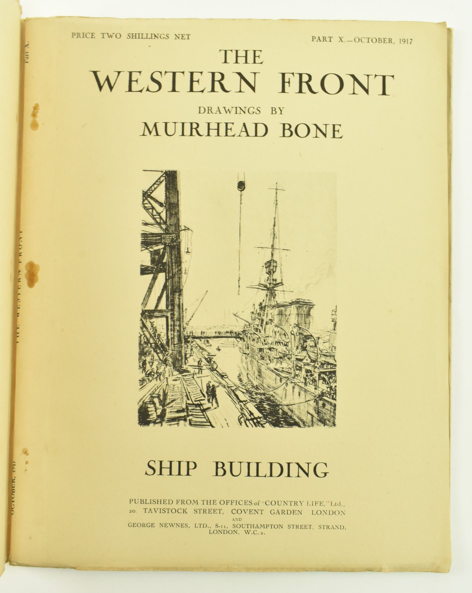 WWI INTEREST. 1917 THE WESTERN FRONT ILLUS. MUIRHEAD BONE 10VOL - Image 10 of 12