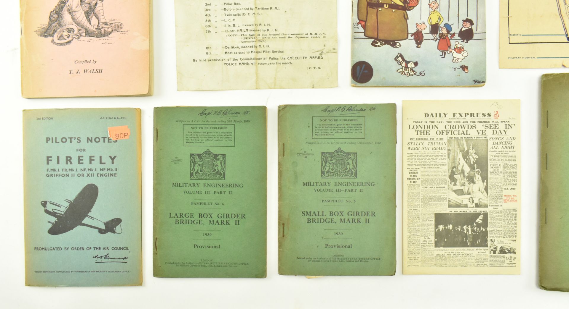 COLLECTION OF WWI & WWII MILITARY PAMPHLETS & EPHEMERA - Image 4 of 6