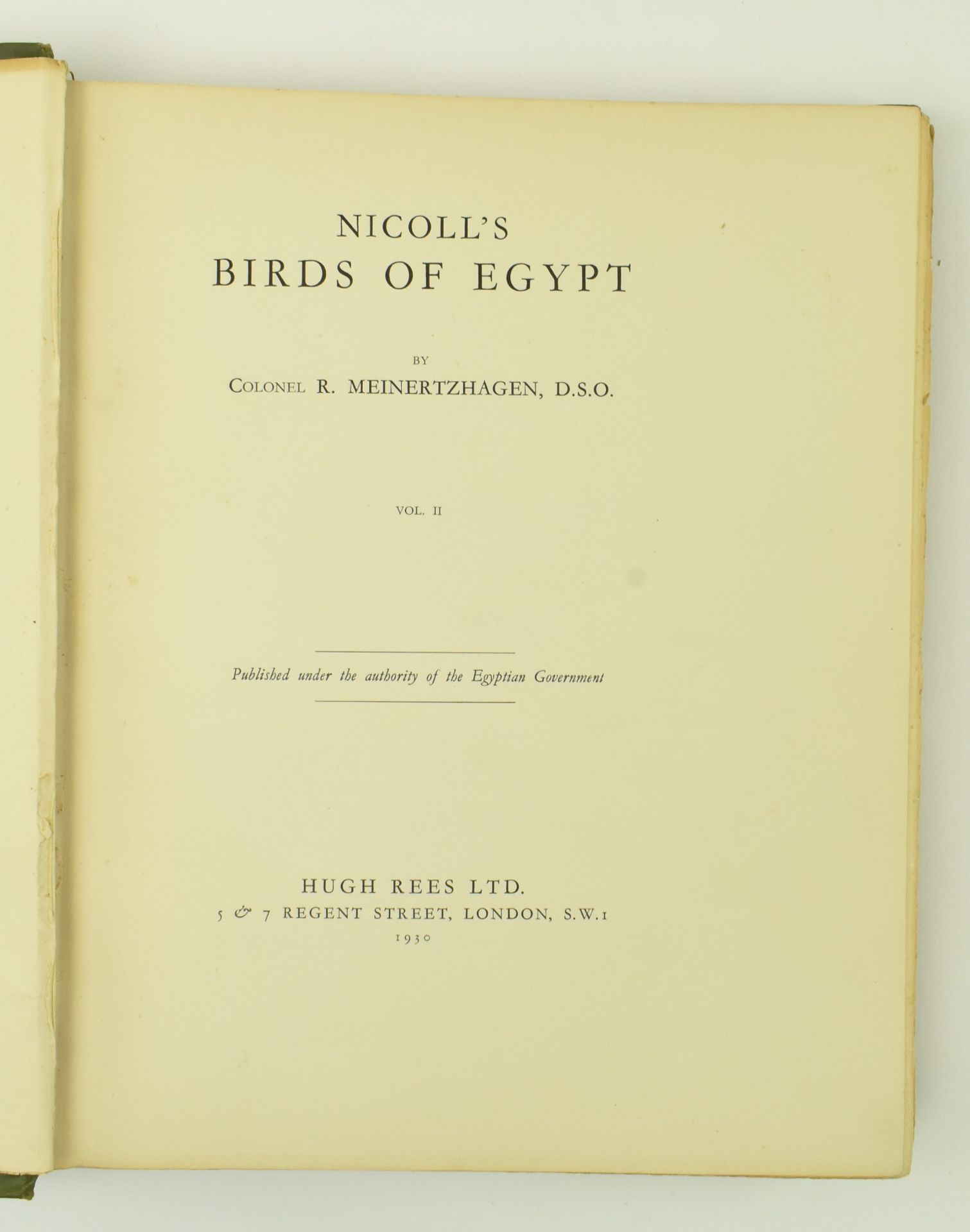 ORNITHOLOGY. 1930 NICOLL'S BIRDS OF EGYPT, R. MEINERTZHAGEN - Bild 7 aus 10