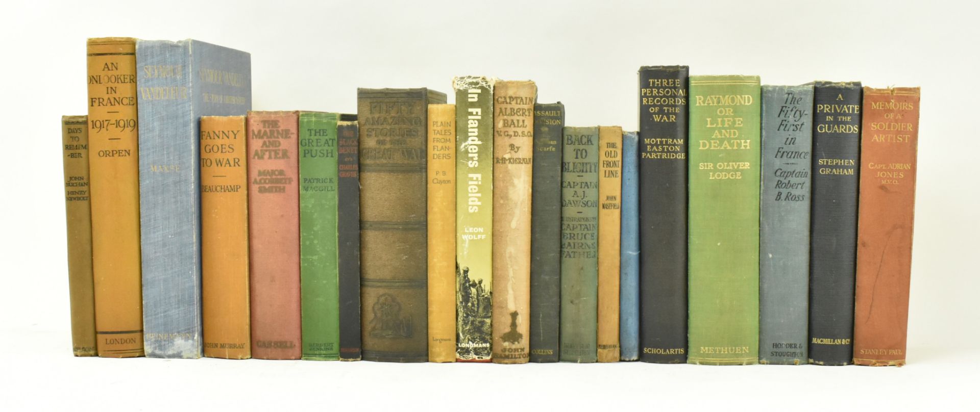MILITARY INTEREST. COLLECTION OF BOOKS ON THE FIRST WORLD WAR