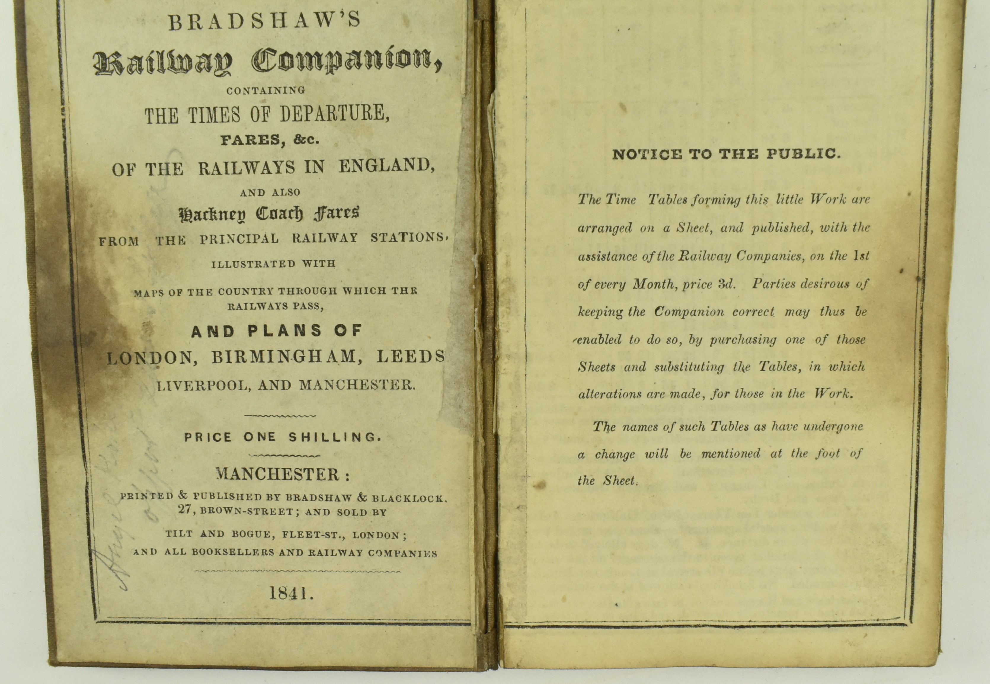 1841 BRADSHAW'S RAILWAY COMPANION IN ORIG BINDING - Image 2 of 6