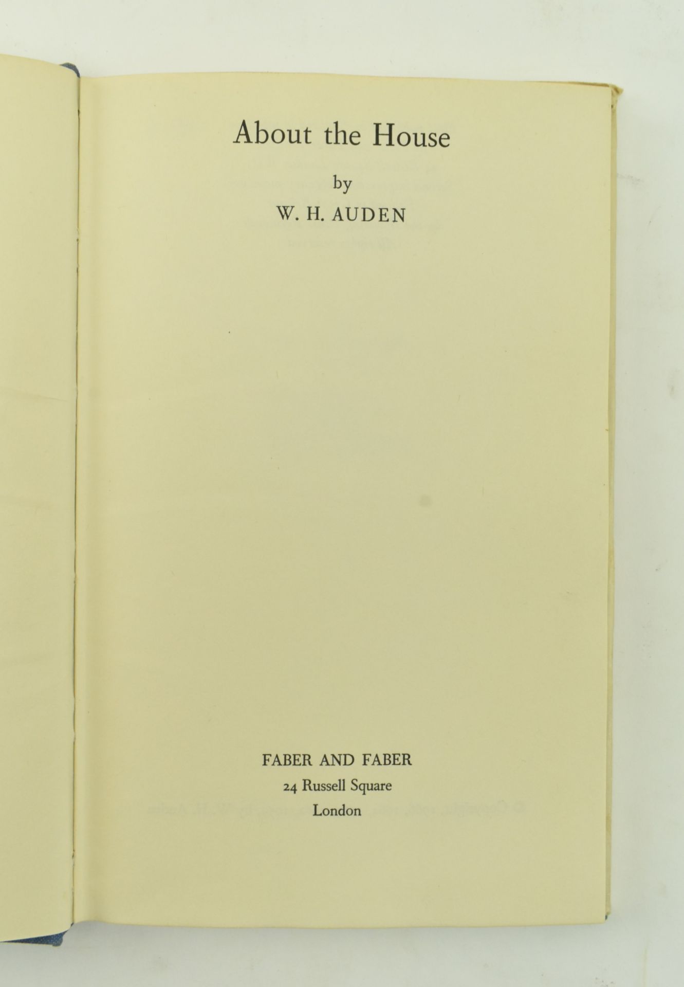 AUDEN, W. H. COLLECTION OF THREE MODERN POETRY COLLECTIONS - Image 12 of 15