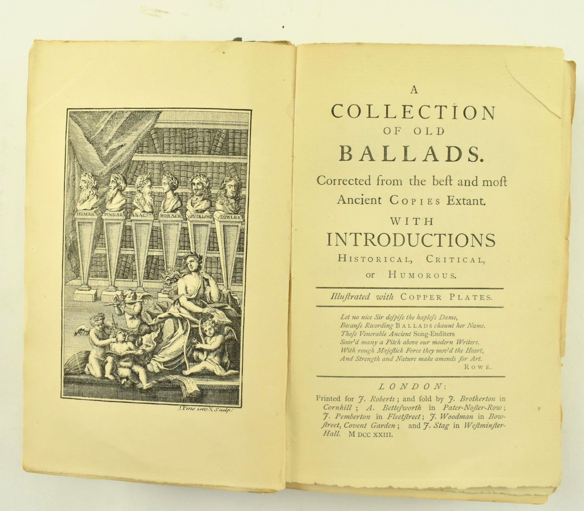 (PHILIPS, AMBROSE) 1728 COLLECTION OF OLD BALLADS - Bild 2 aus 6