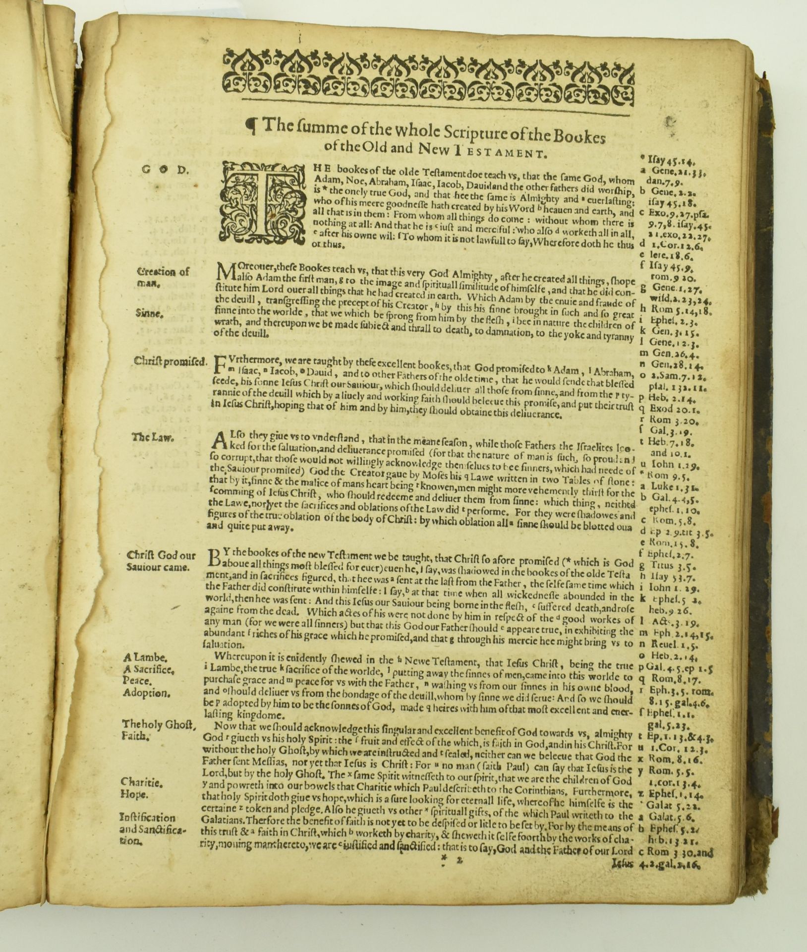 1615 GENEVA BREECHES SHE BIBLE IN ORIG. LEATHER - Bild 4 aus 6