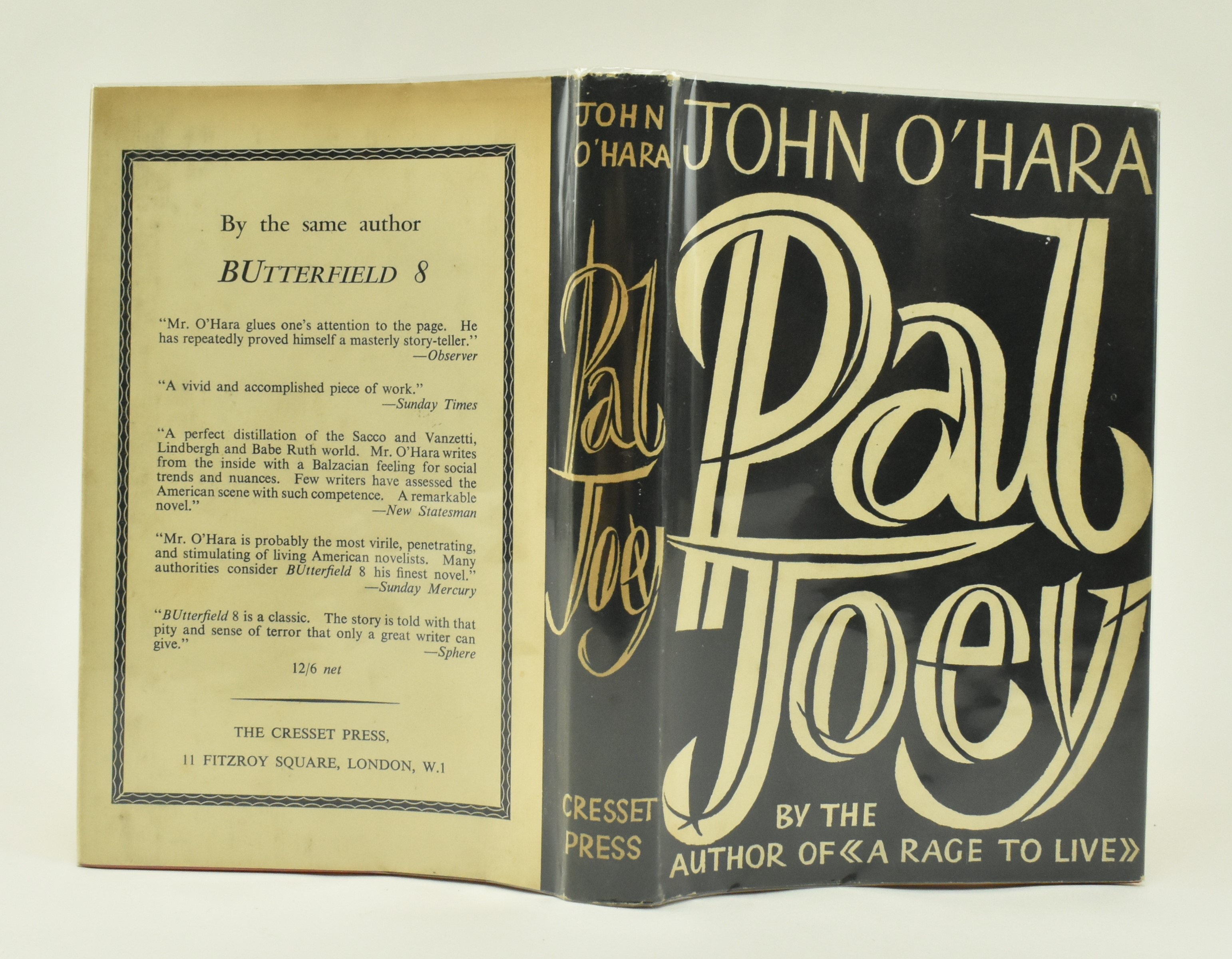 O' HARA, JOHN. 1952 PAL JOEY MODERN FIRST ED IN DUST WRAPPER - Image 2 of 7