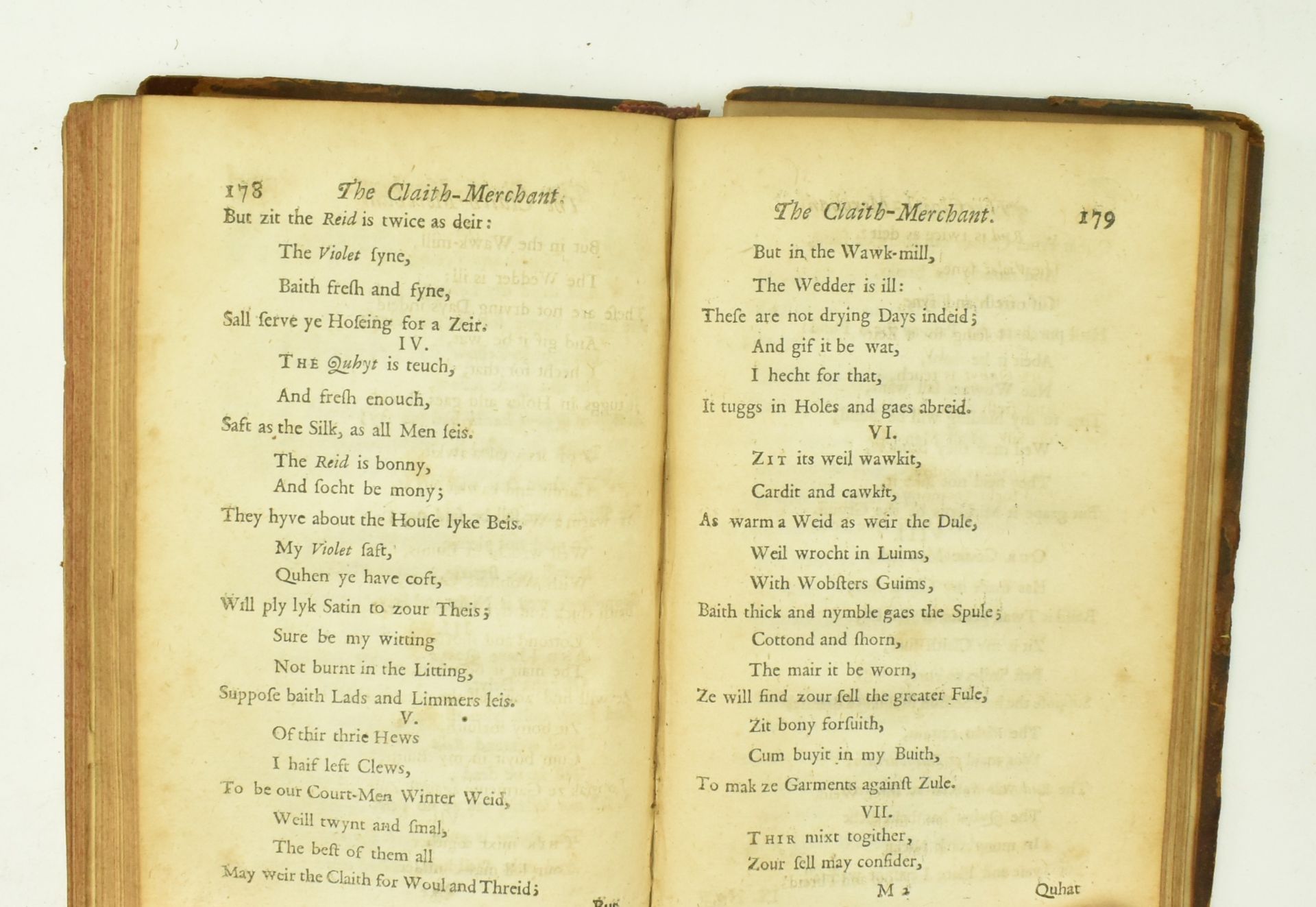 RAMSAY, ALLAN. 1724 THE EVER GREEN COLLECTION OF SCOTS POEMS - Image 5 of 9