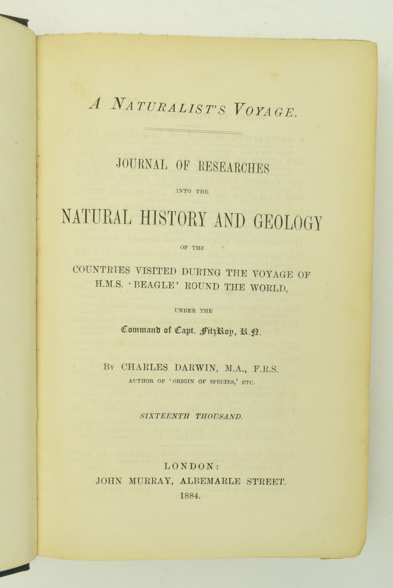 DARWIN, CHARLES. 1884 NATURALIST'S VOYAGE ROUND THE WORLD - Bild 4 aus 10