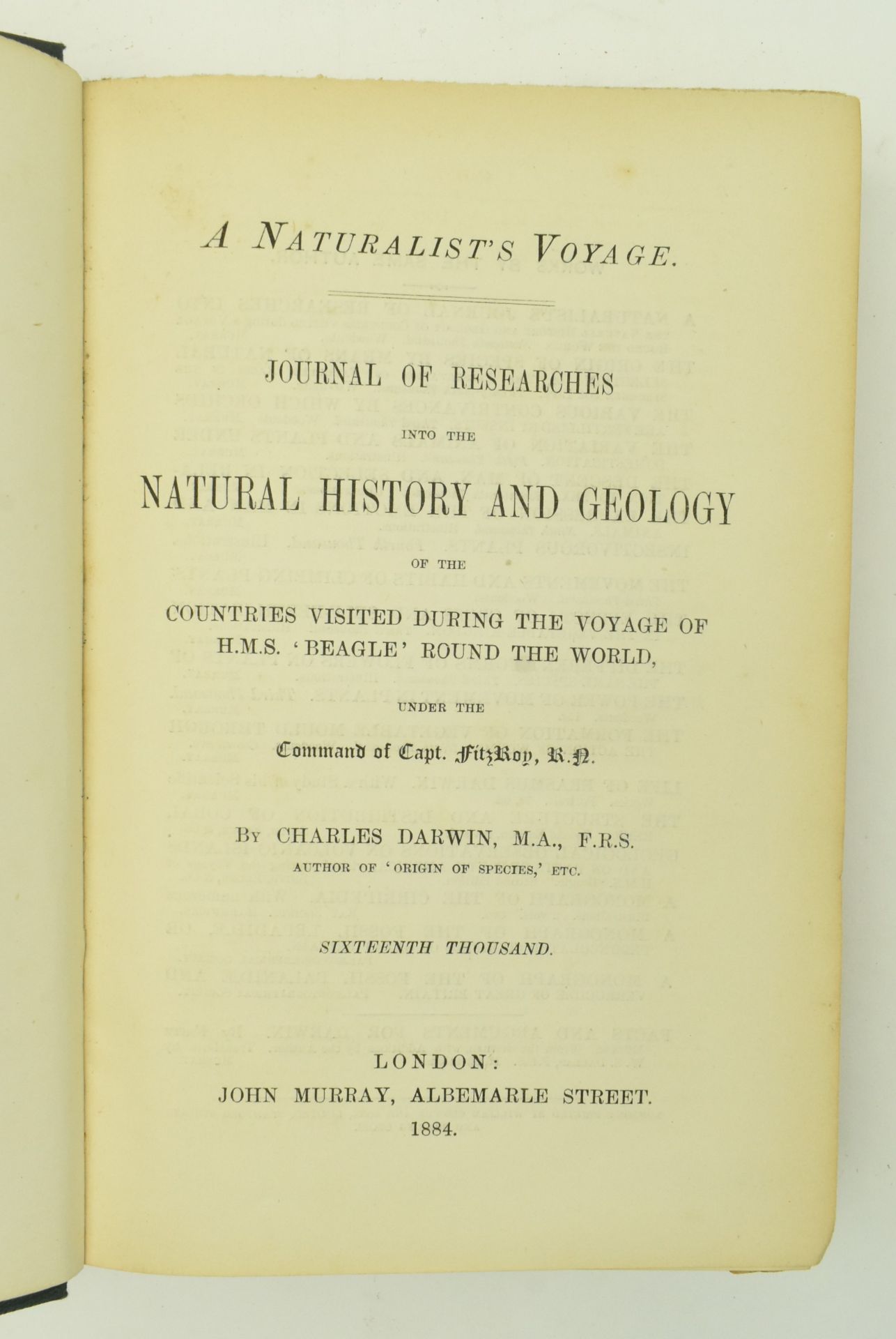 DARWIN, CHARLES. 1884 NATURALIST'S VOYAGE ROUND THE WORLD - Image 4 of 10