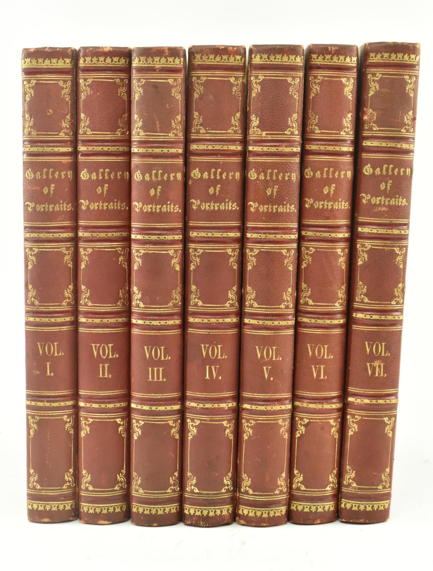 1833 SIX VOLUME THE GALLERY OF PORTRAITS PUBL. CHARLES KNIGHT - Image 2 of 10