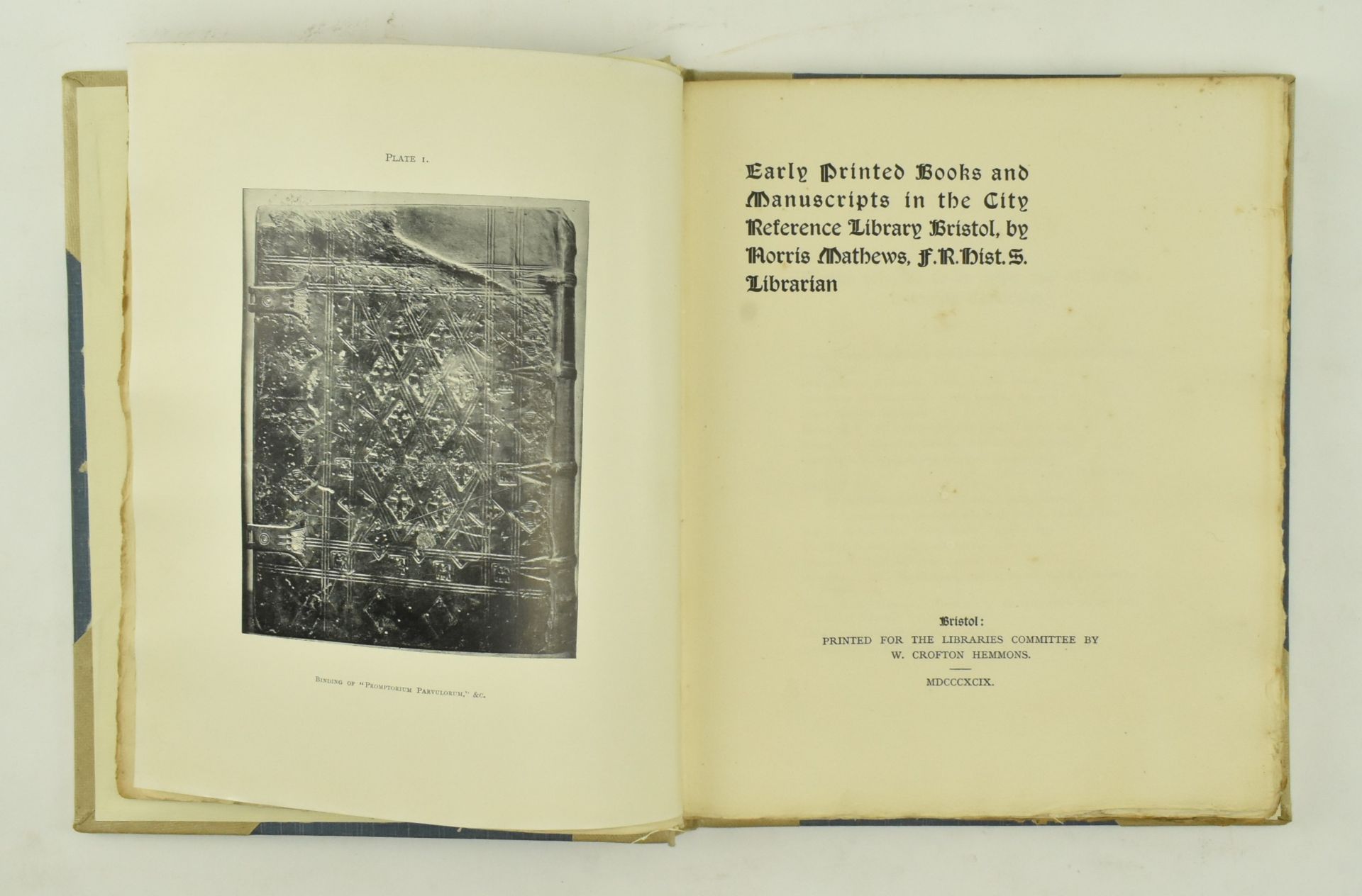 1899 EARLY PRINTED BOOKS IN THE CITY REFERENCE LIBRARY, BRISTOL - Image 4 of 8