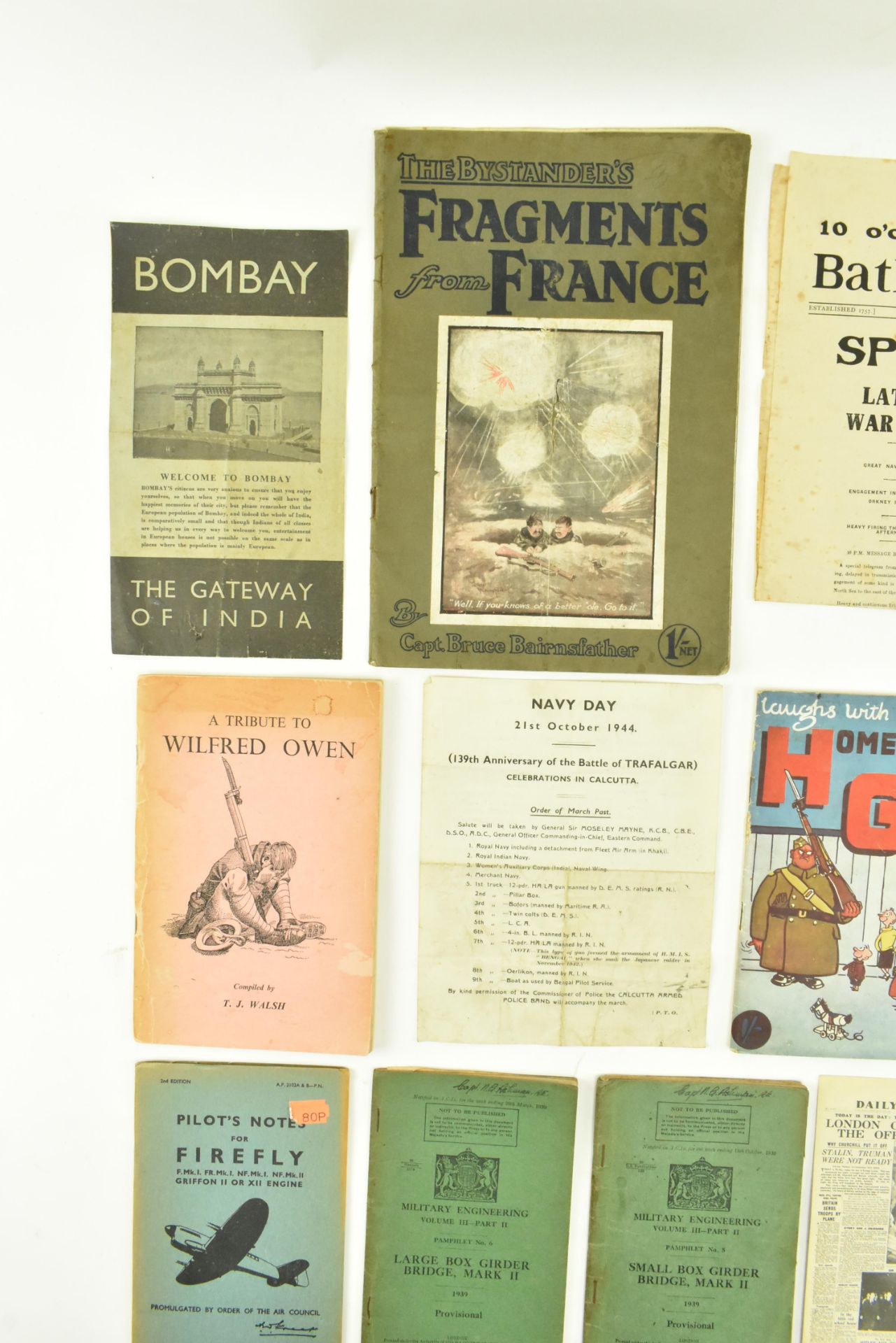 COLLECTION OF WWI & WWII MILITARY PAMPHLETS & EPHEMERA - Image 5 of 6