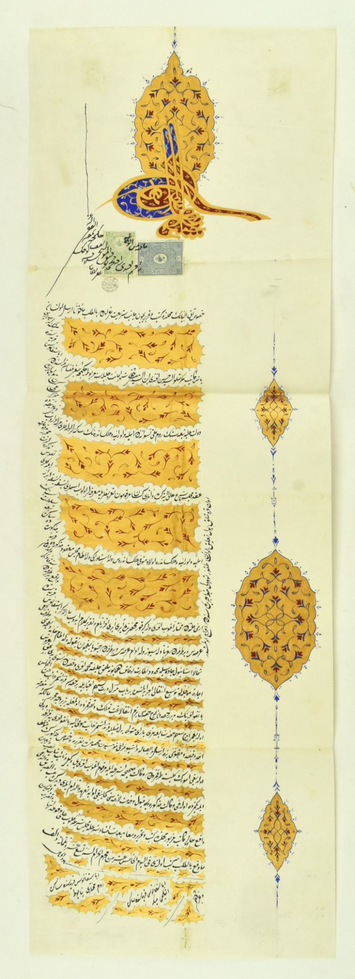 1901 ILLUMINATED TURKISH FIRMAN FEATURING TUGHRA