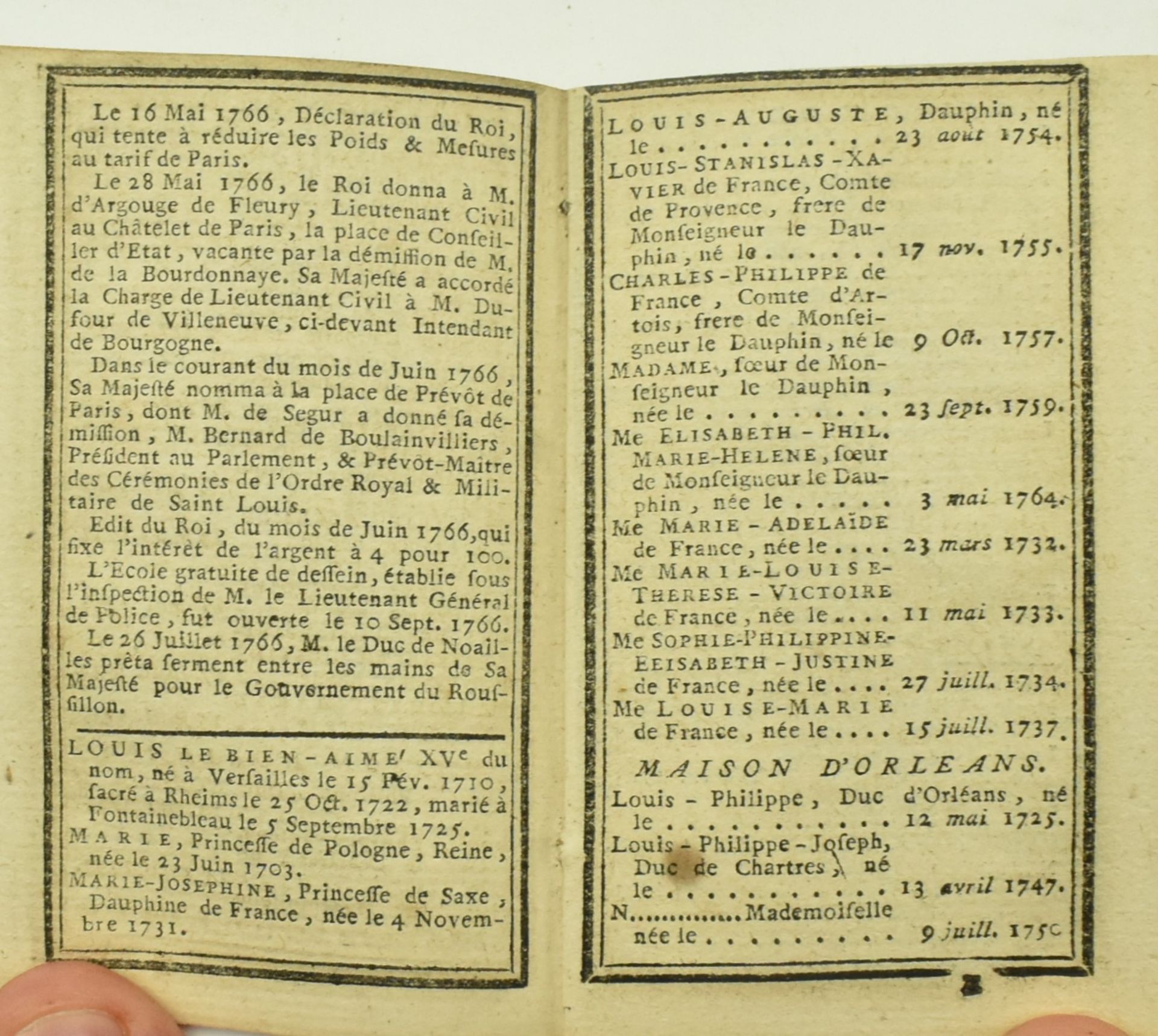 1767 FRENCH NEW YEAR'S POCKET ALMANAC IN CONTEMP. BINDING - Bild 6 aus 6