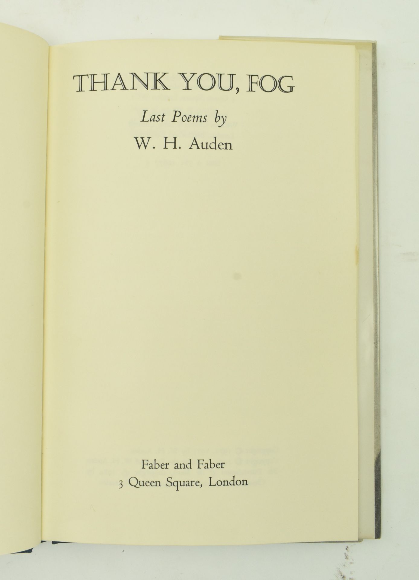 AUDEN, W. H. COLLECTION OF THREE MODERN POETRY COLLECTIONS - Image 8 of 15