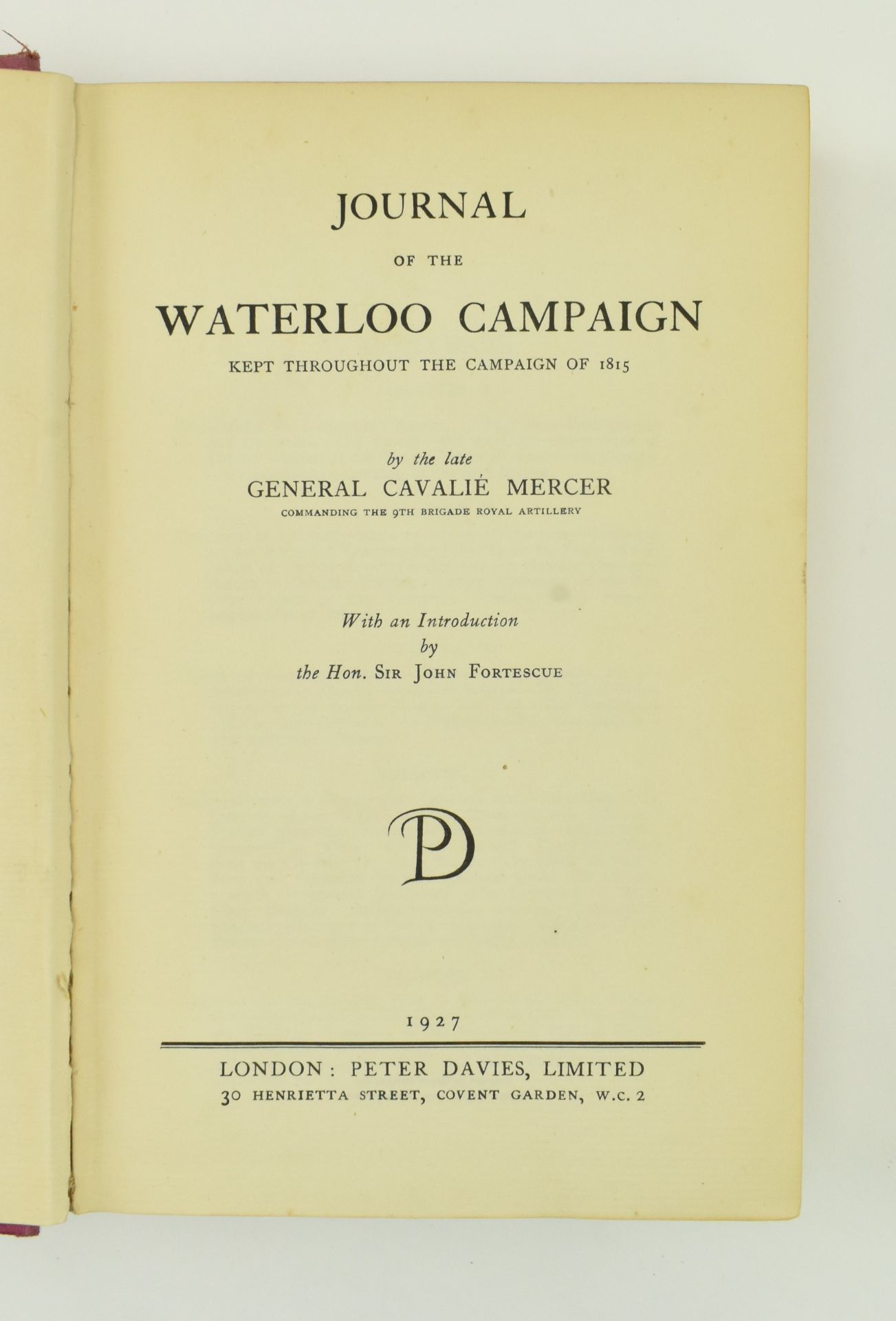 MILITARY HISTORY. COLLECTION OF SIX WORKS ON WATERLOO - Image 8 of 13