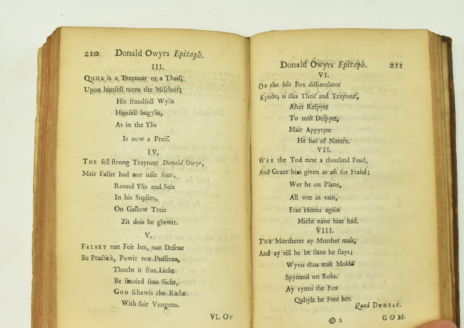 RAMSAY, ALLAN. 1724 THE EVER GREEN COLLECTION OF SCOTS POEMS - Image 9 of 9