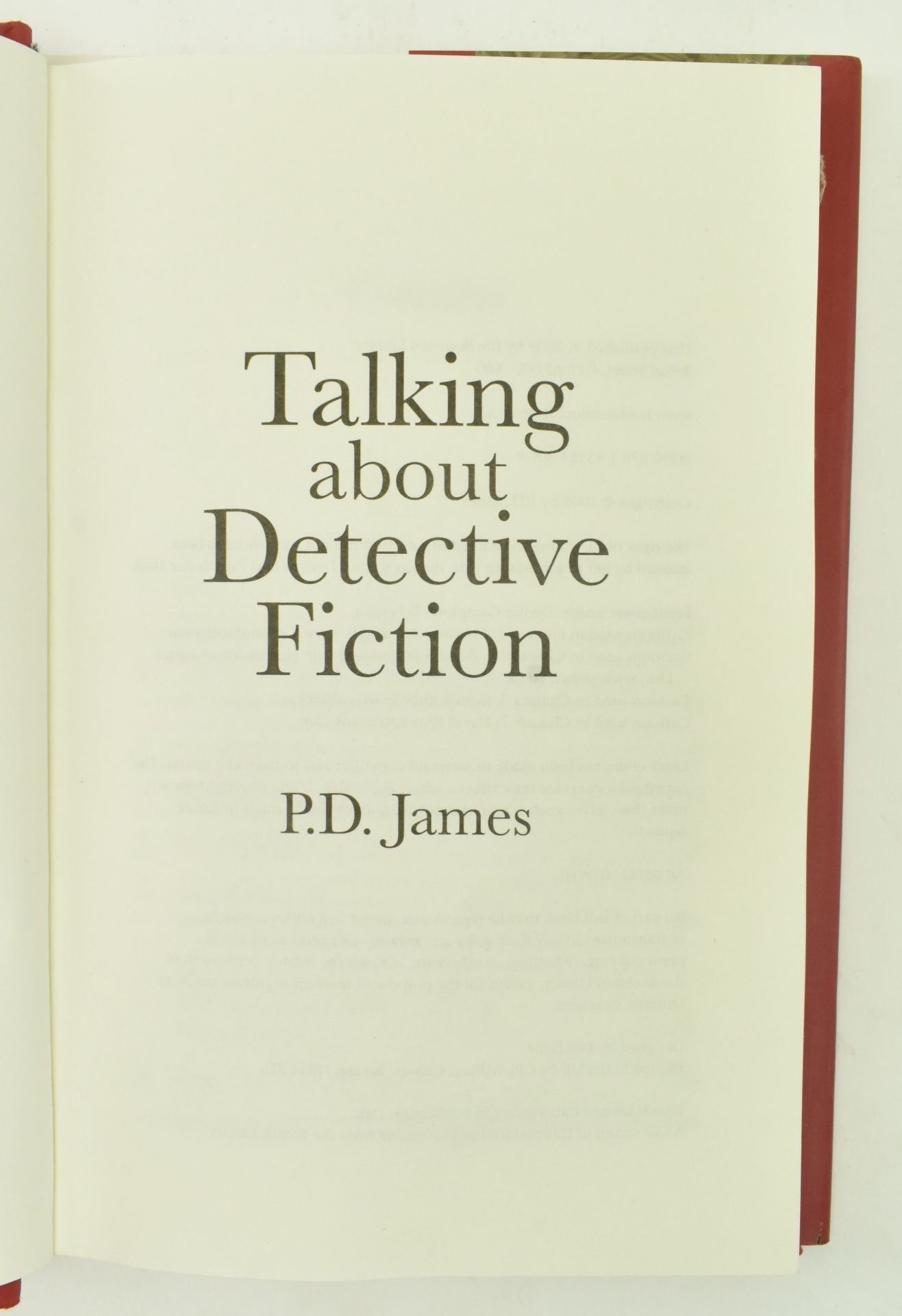 JAMES, P. D. FIVE MODERN FIRST EDITIONS INCL. SIGNED LETTER - Image 5 of 14