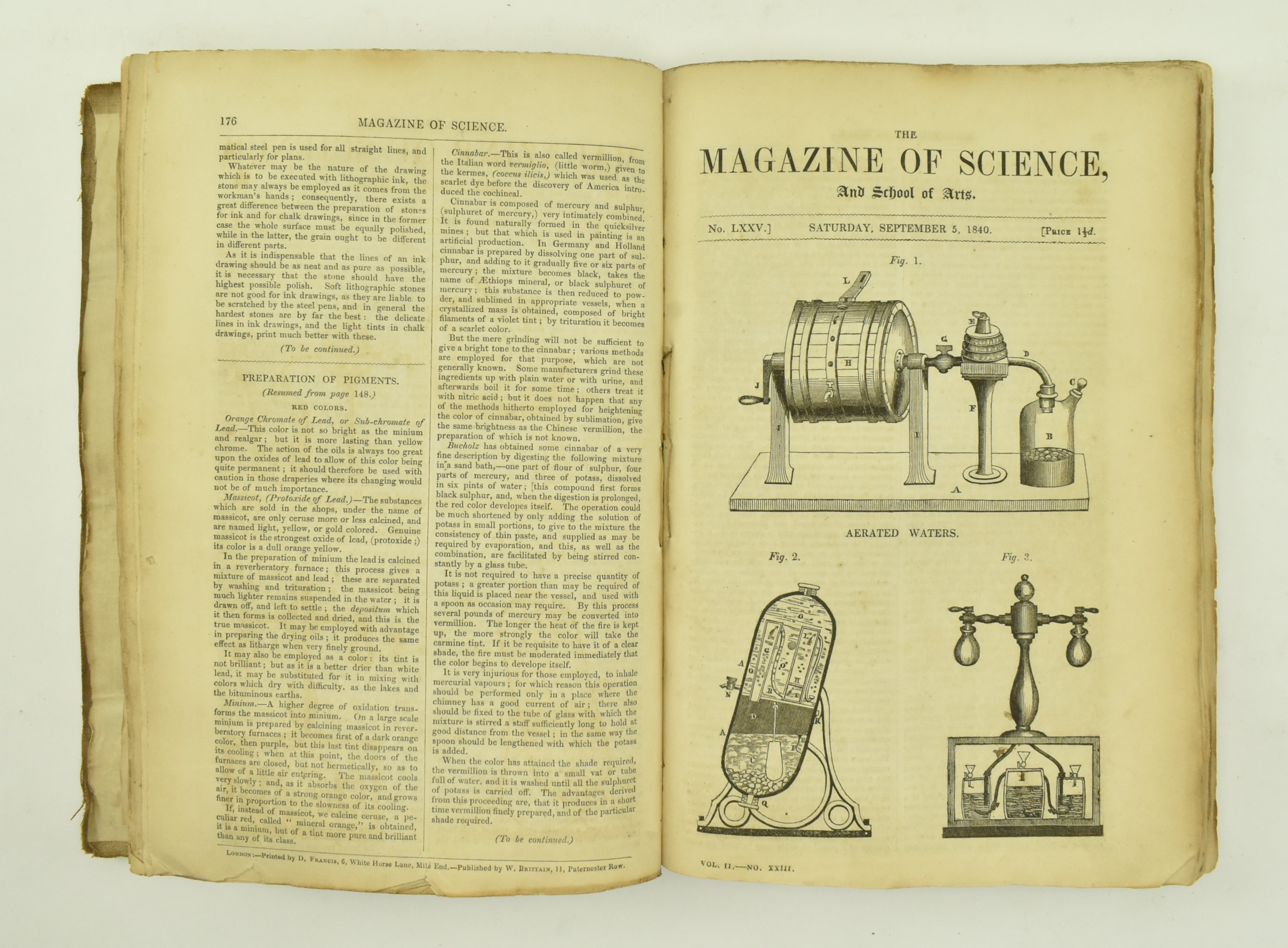 1840 MAGAZINE OF SCIENCE, JULY 4TH - DECEMBER 26TH, BOUND - Image 6 of 7