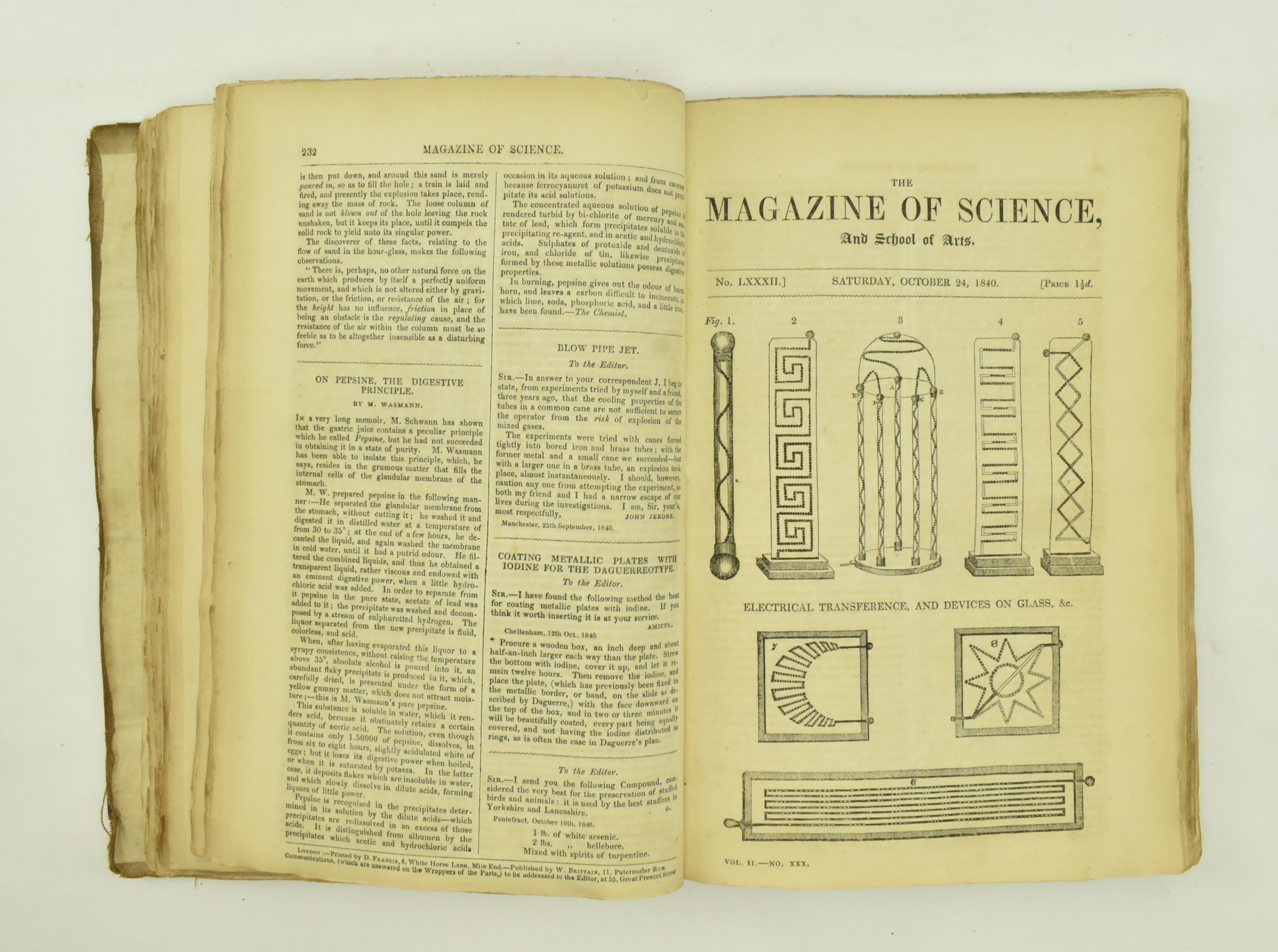 1840 MAGAZINE OF SCIENCE, JULY 4TH - DECEMBER 26TH, BOUND - Image 7 of 7