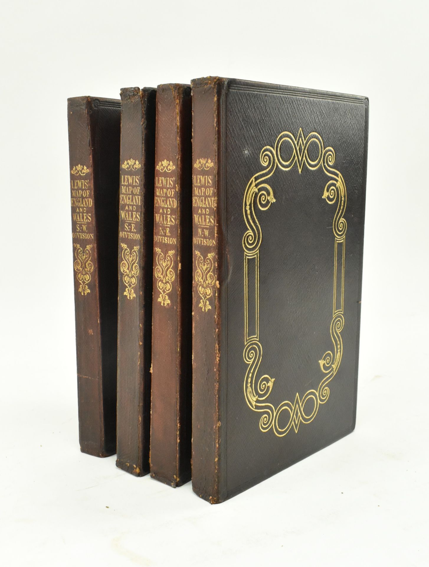 1840 LEWIS' MAP OF ENGLAND AND WALES IN FOUR SMART BINDINGS - Image 7 of 7