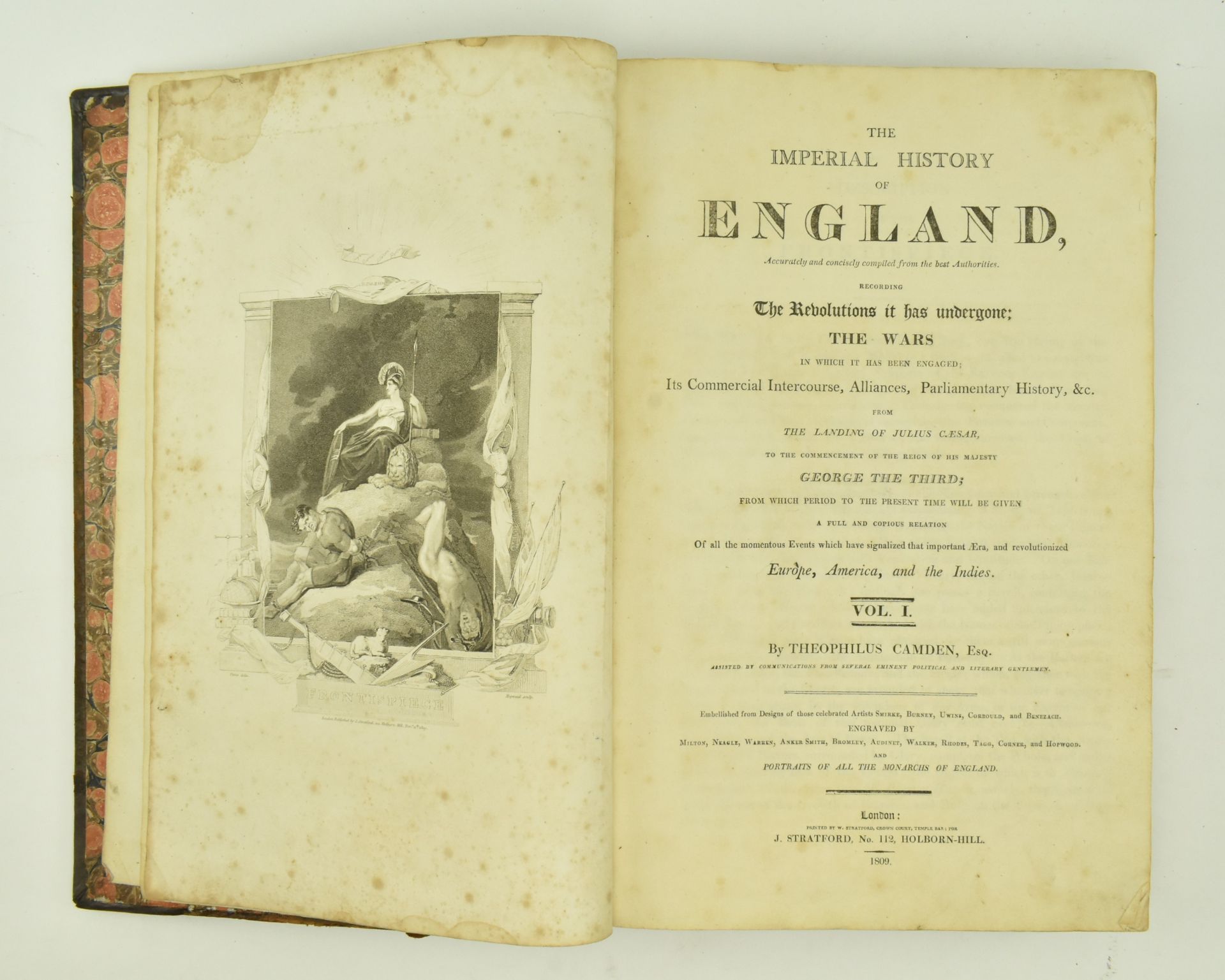 1809 - 1811 2VOL THE IMPERIAL HISTORY OF ENGLAND BY CAMDEN - Image 3 of 8