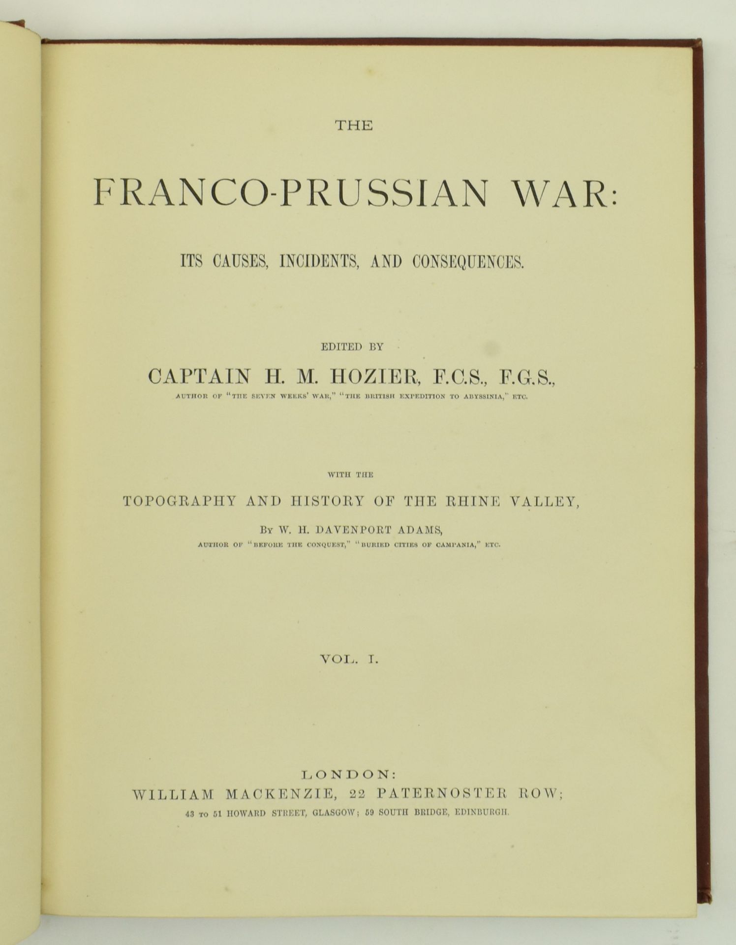 MILITARY INTEREST. HOZIER'S THE FRANCO-PRUSSIAN WAR, 6VOL - Image 3 of 12