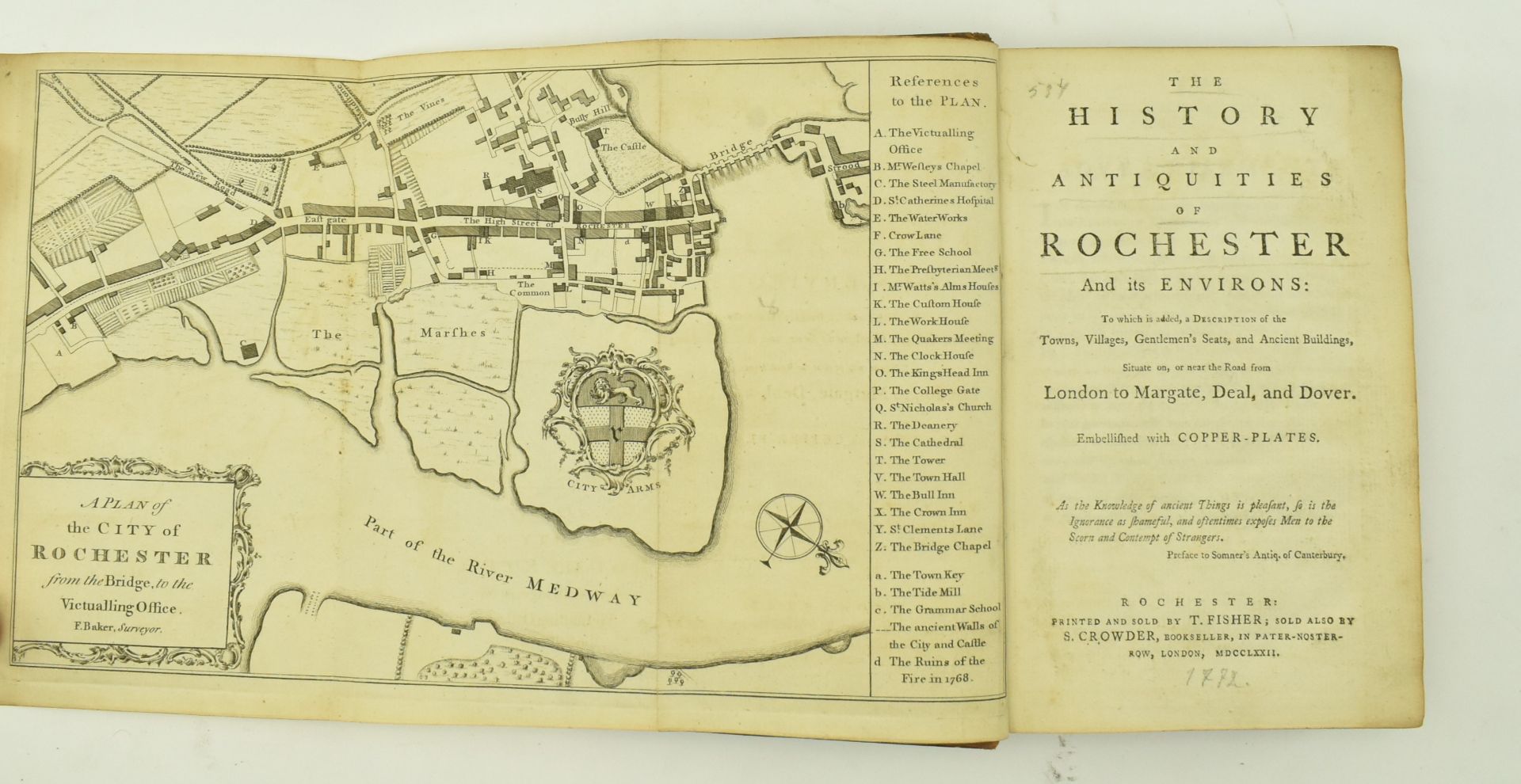 1772 THE HISTORY AND ANTIQUITIES OF ROCHESTER ILLUSTRATED - Bild 4 aus 7
