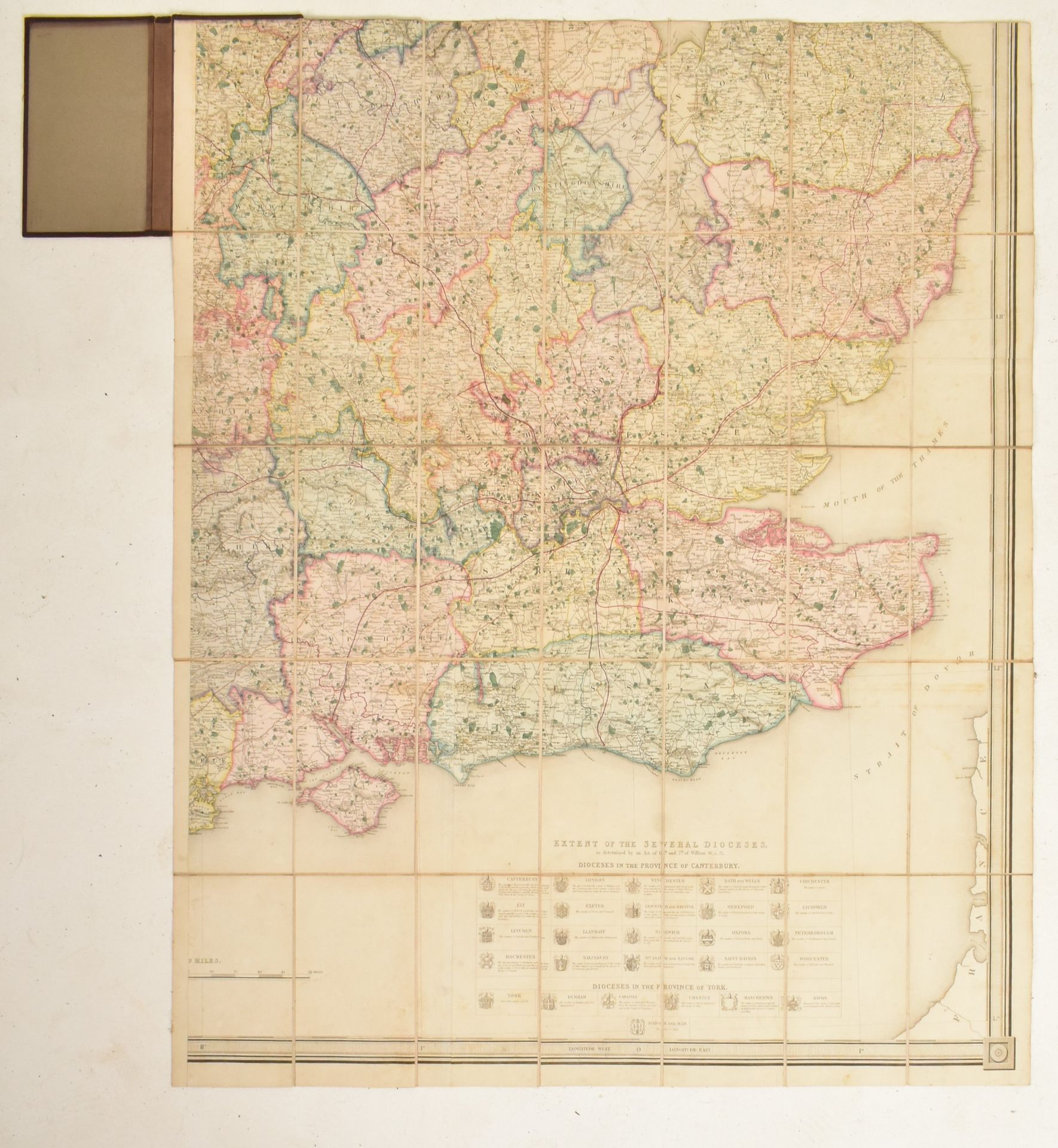 1840 LEWIS' MAP OF ENGLAND AND WALES IN FOUR SMART BINDINGS - Bild 3 aus 7