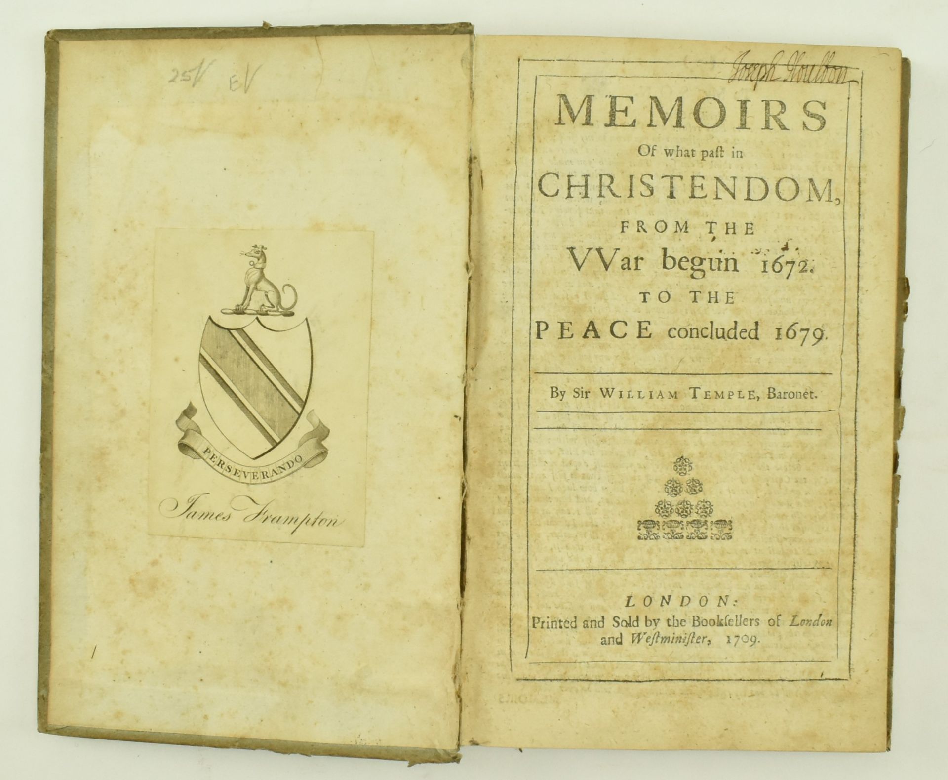 1709 MEMOIRS OF WHAT PAST IN CHRISTENDOM - Bild 2 aus 6