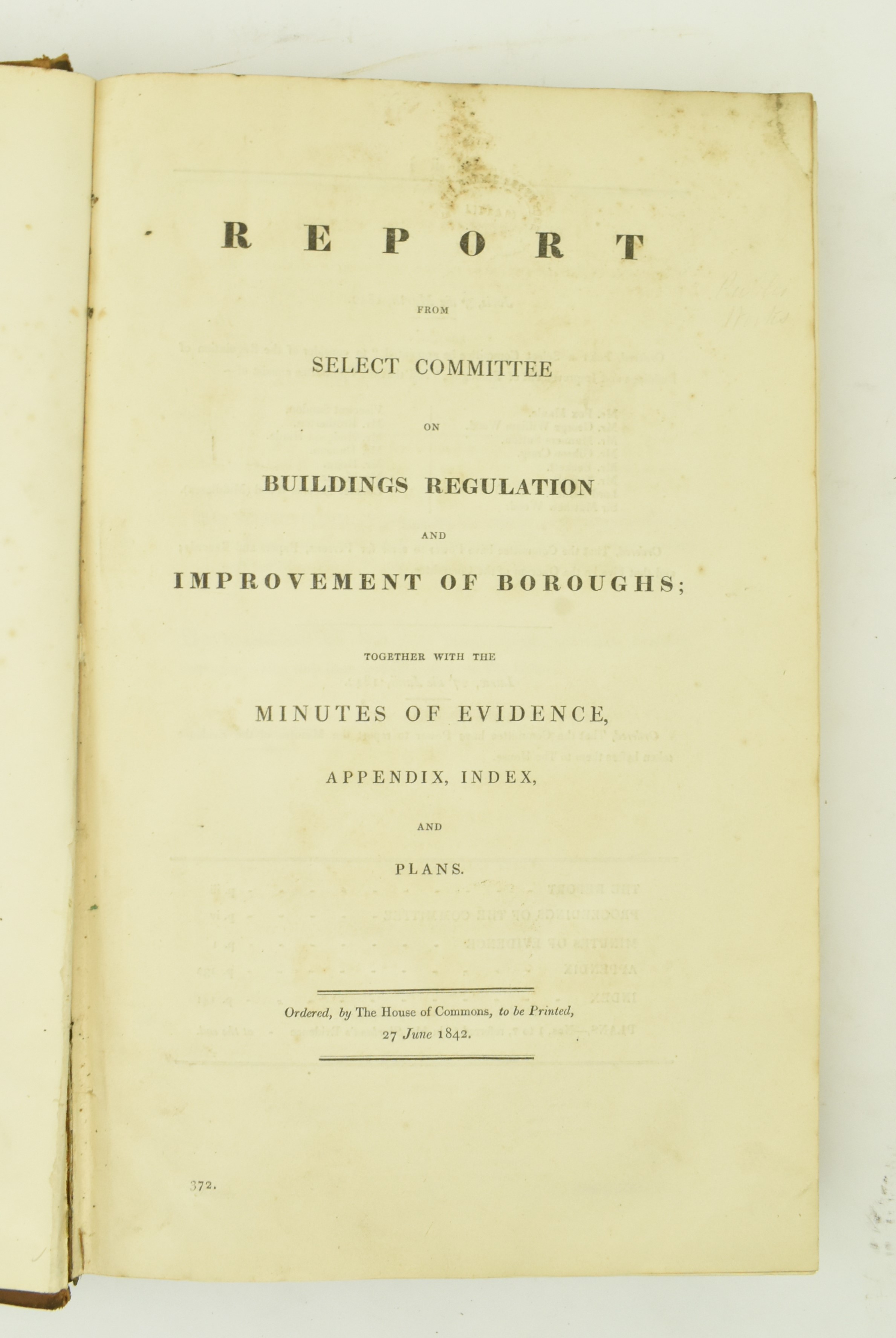 BOUND COLLECTION OF 19TH CENTURY REPORTS ON REGULATIONS - Image 4 of 6