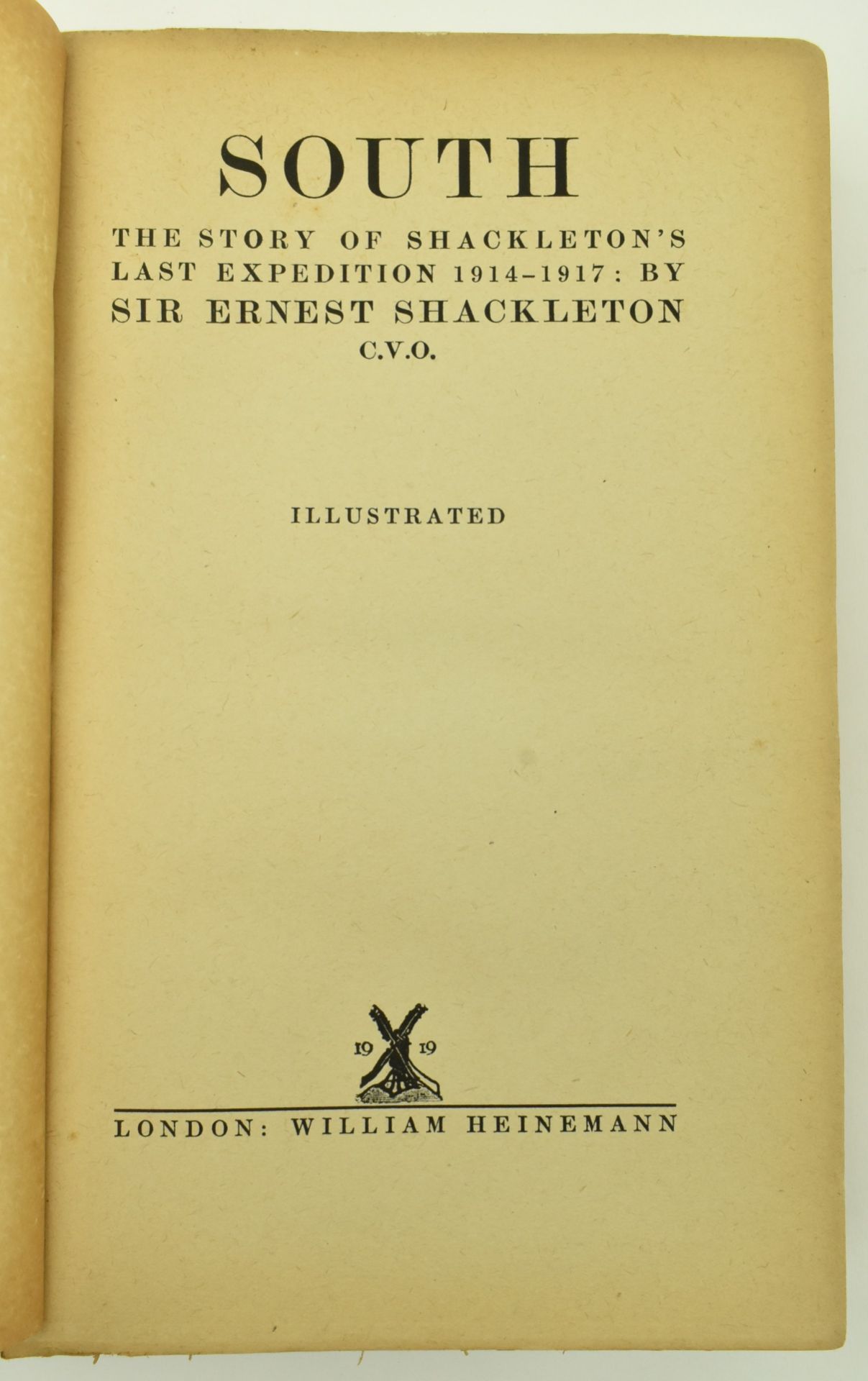 SHACKLETON, ERNEST. 1919 SOUTH FIRST EDITION IN ORIG. CLOTH - Image 7 of 14