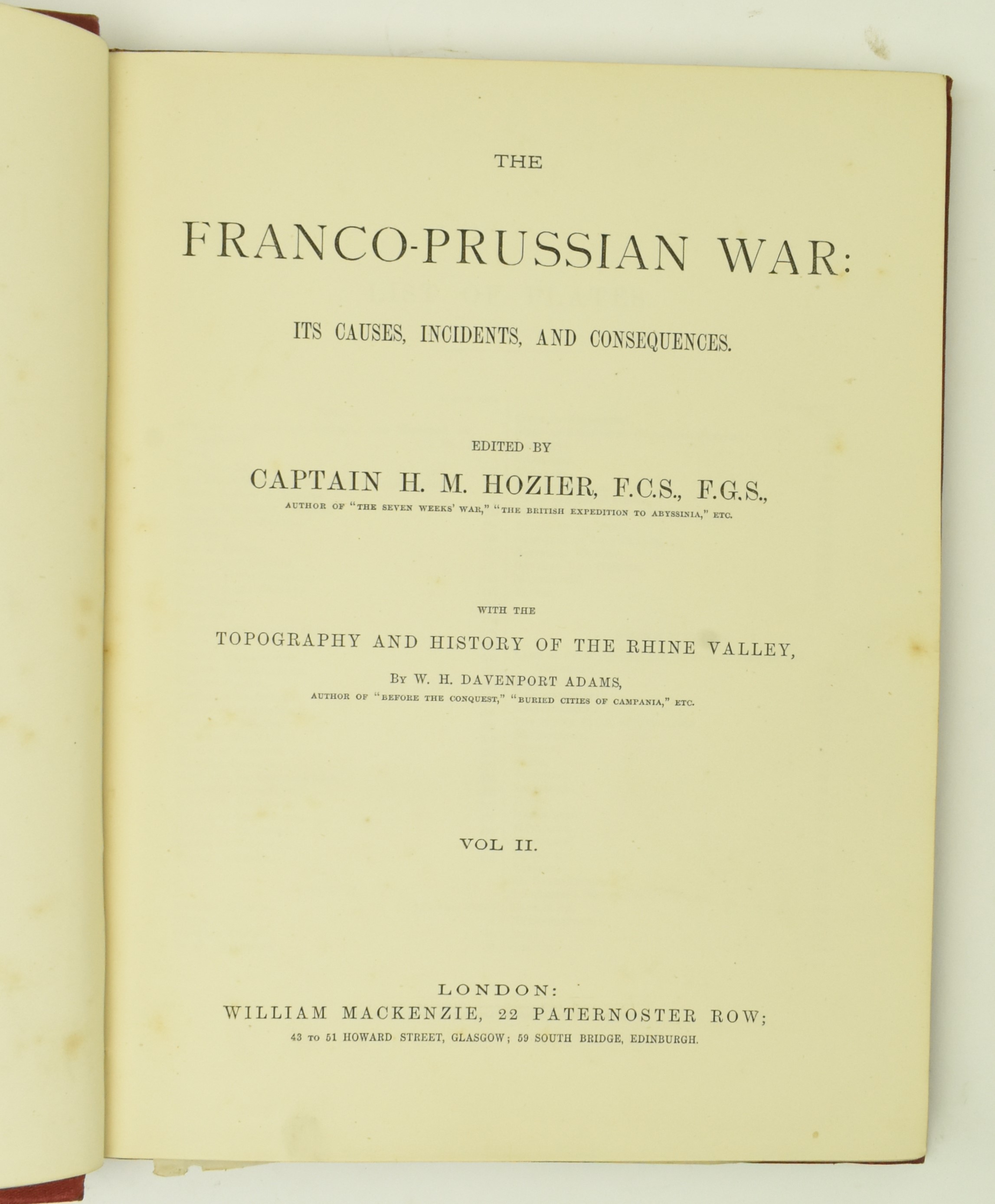 MILITARY INTEREST. HOZIER'S THE FRANCO-PRUSSIAN WAR, 6VOL - Image 10 of 12