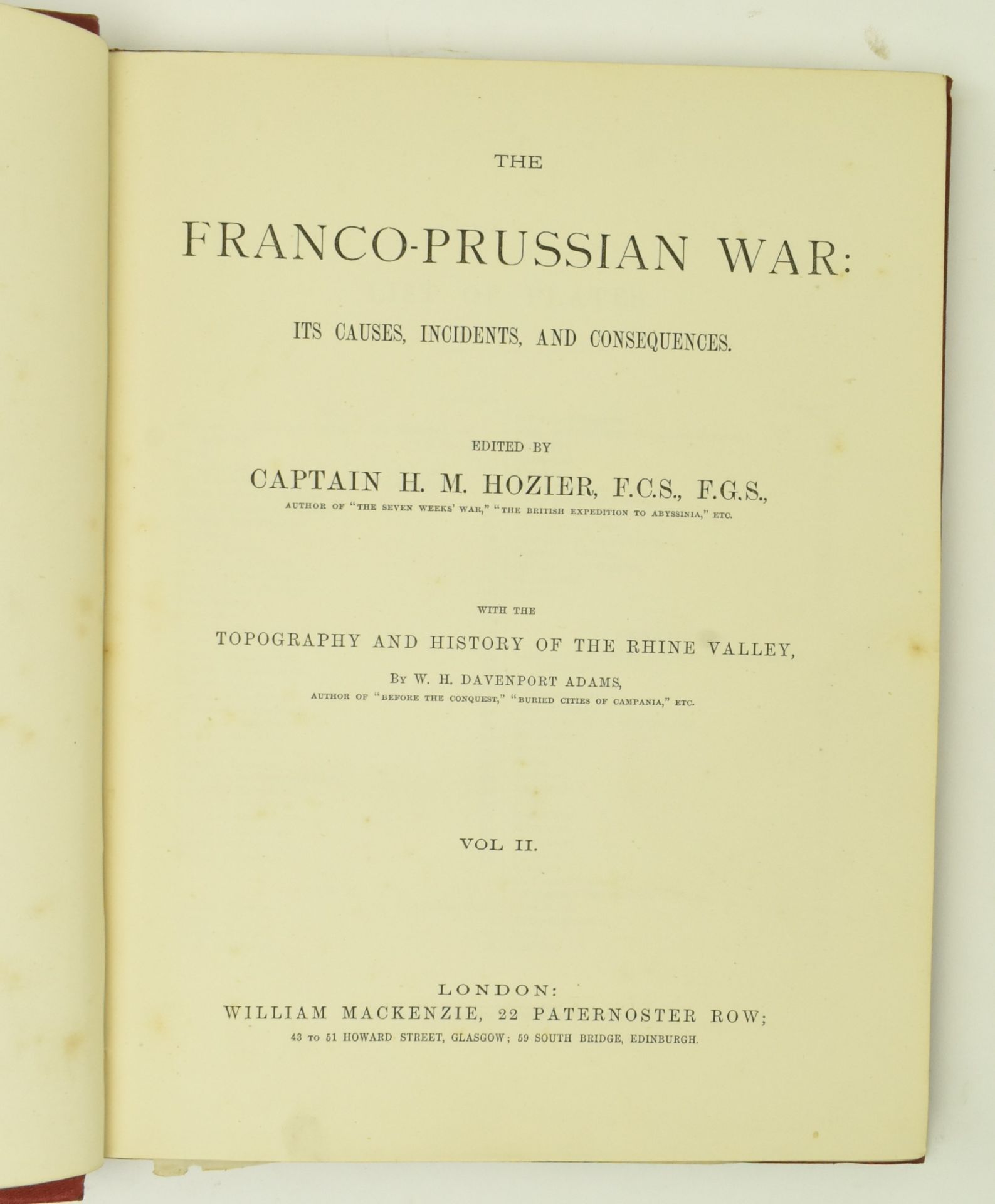 MILITARY INTEREST. HOZIER'S THE FRANCO-PRUSSIAN WAR, 6VOL - Bild 10 aus 12