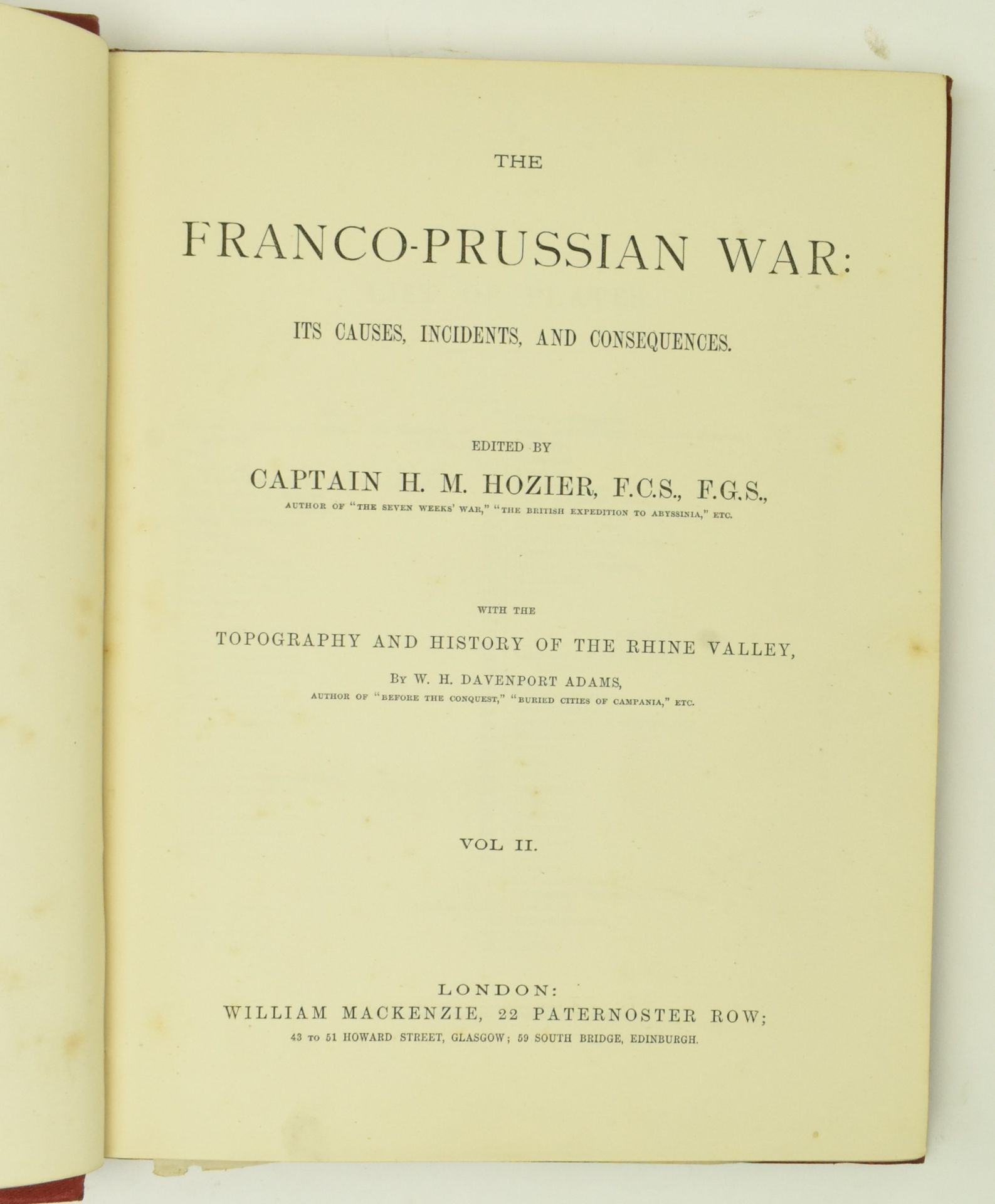 MILITARY INTEREST. HOZIER'S THE FRANCO-PRUSSIAN WAR, 6VOL - Image 10 of 12