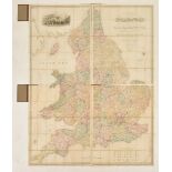 1840 LEWIS' MAP OF ENGLAND AND WALES IN FOUR SMART BINDINGS