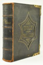 VICTORIAN ILLUSTRATED NATIONAL FAMILY BIBLE WITH CLASPS