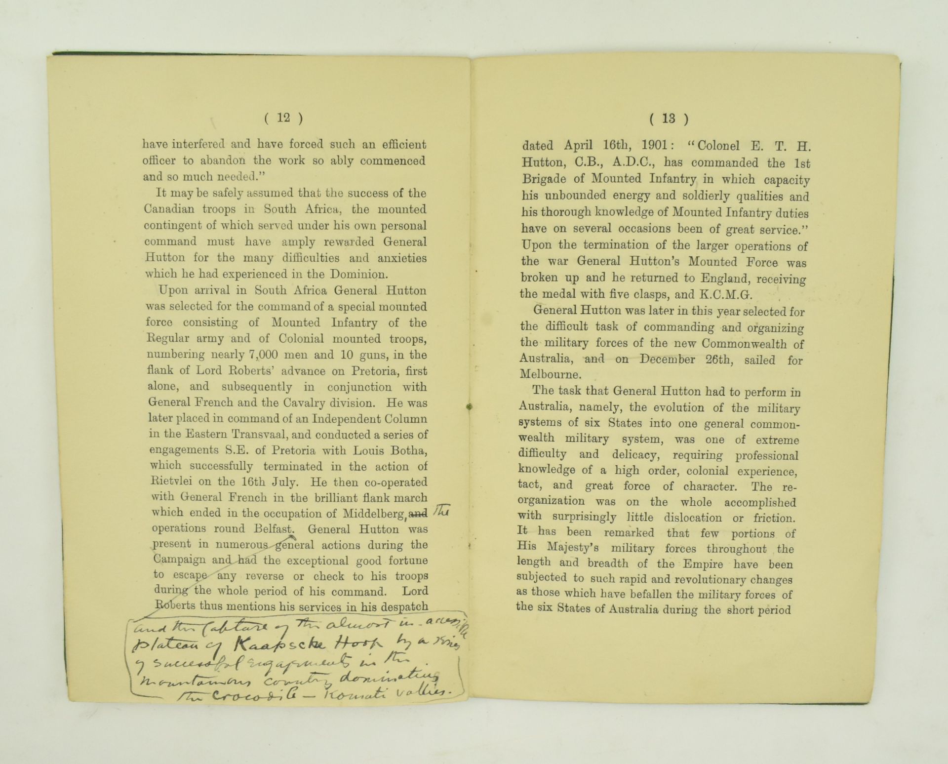 SIR EDWARD T. H. HUTTON BIOGRAPHY ANNOTATED BY LADY HUTTON - Image 6 of 7