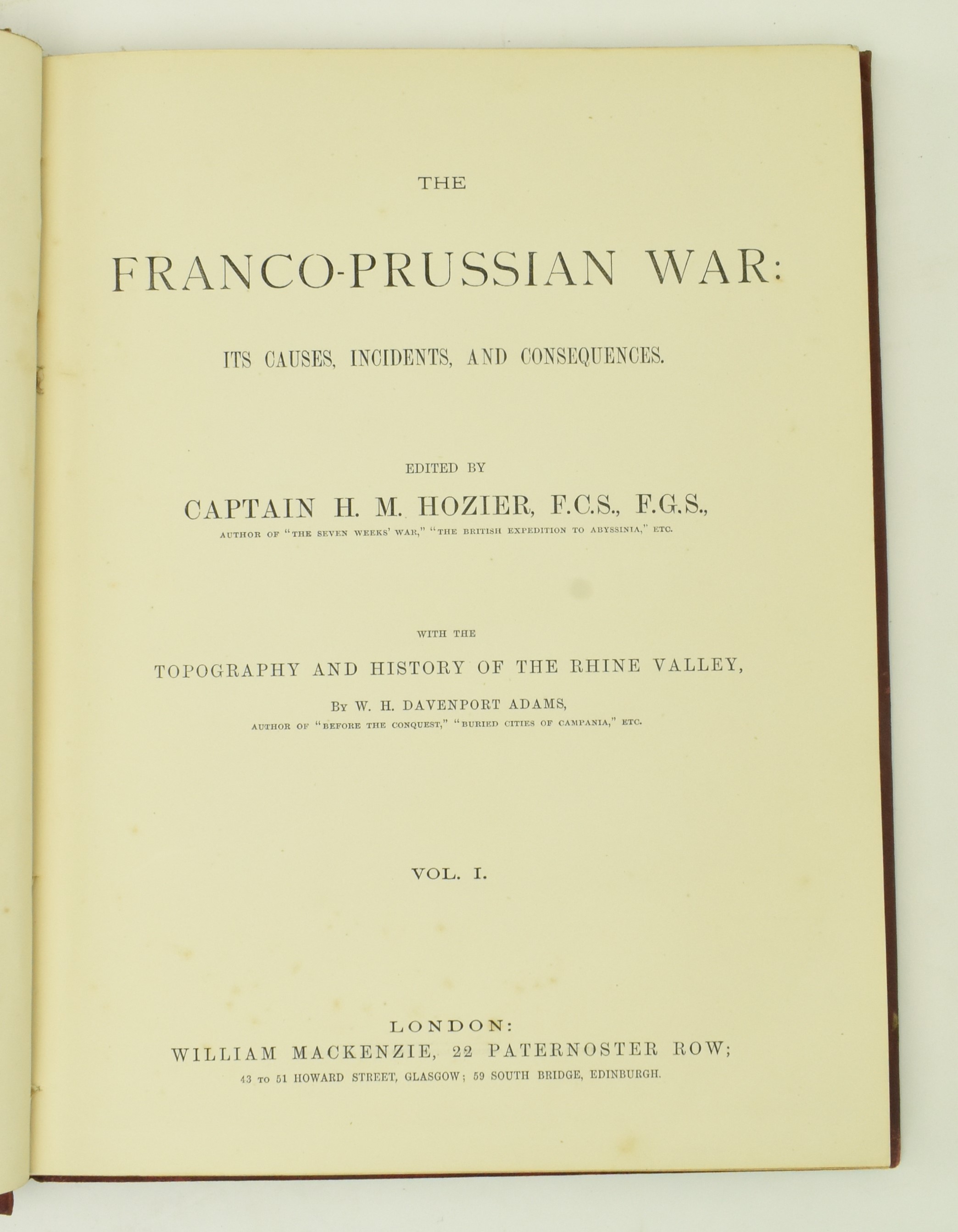 MILITARY INTEREST. HOZIER'S THE FRANCO-PRUSSIAN WAR, 6VOL - Image 7 of 12