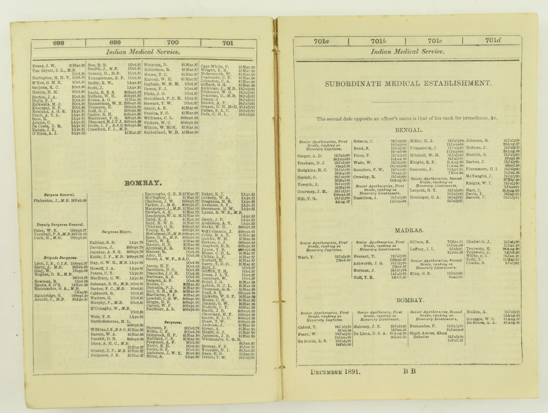 MILITARY INTEREST. TWO 19TH CENTURY ARMY LISTS & ONE OTHER - Bild 8 aus 8