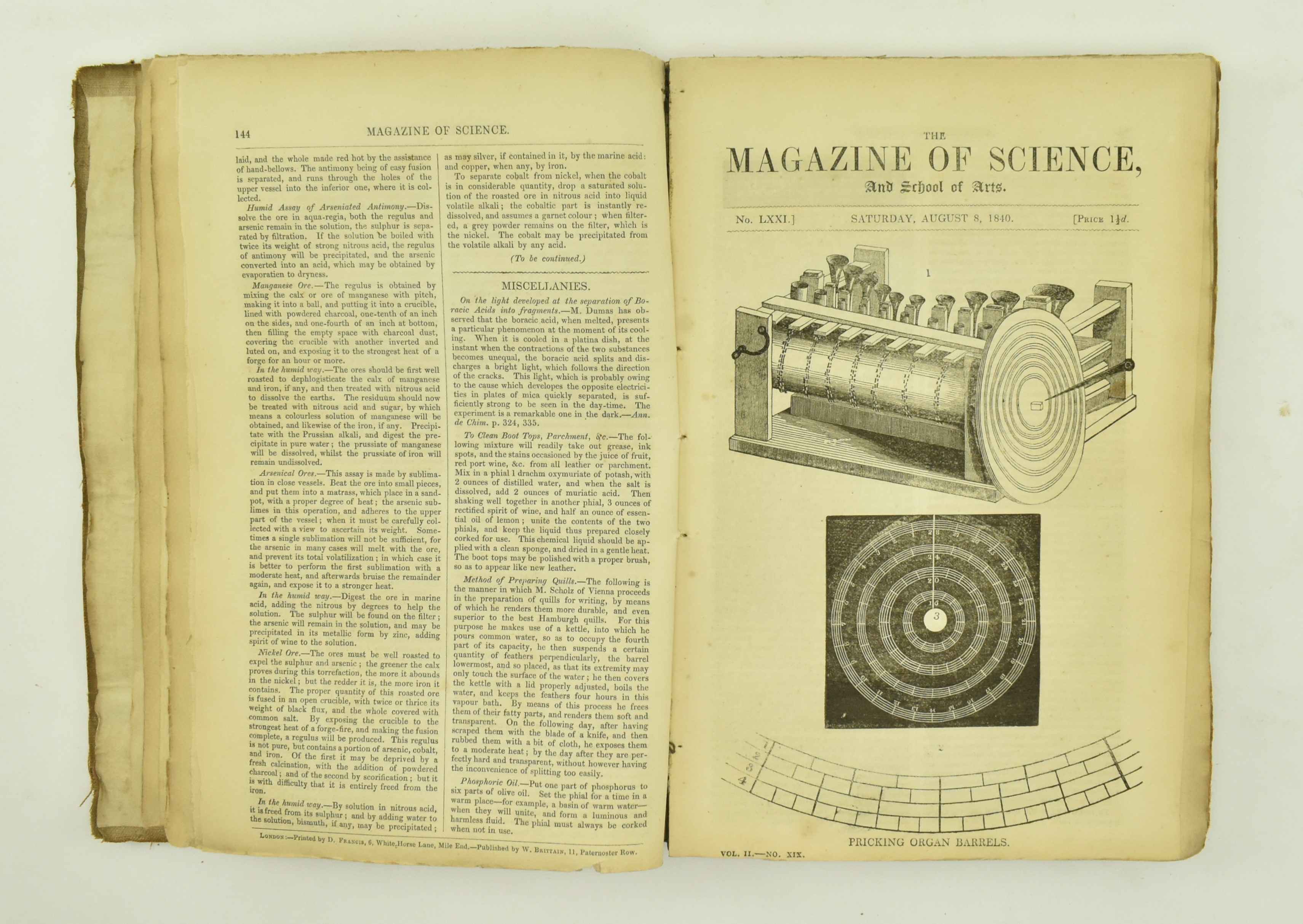 1840 MAGAZINE OF SCIENCE, JULY 4TH - DECEMBER 26TH, BOUND - Image 5 of 7