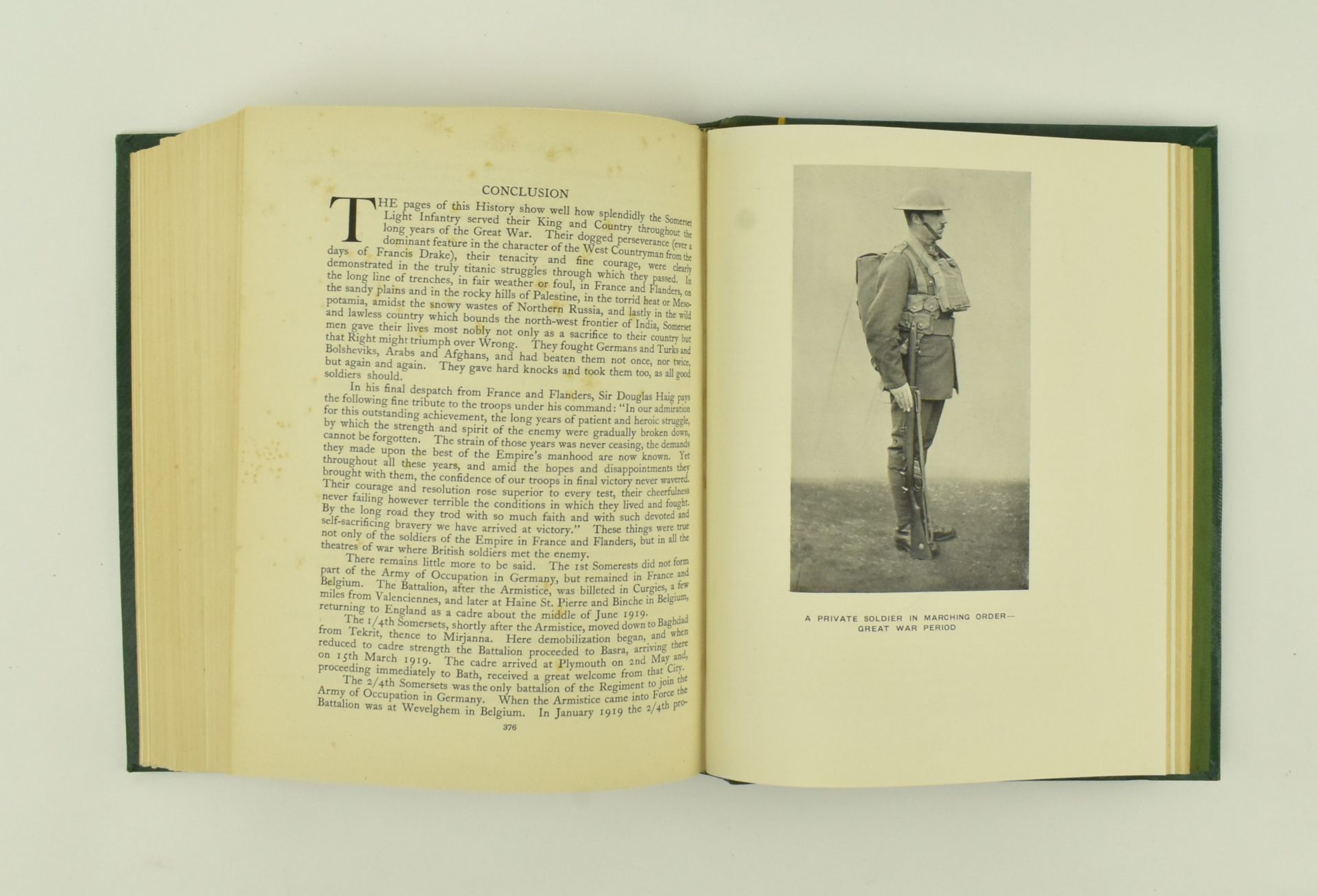 MILITARY. THE SOMERSET LIGHT INFANTRY WITH CAP BADGE BINDING - Image 8 of 9