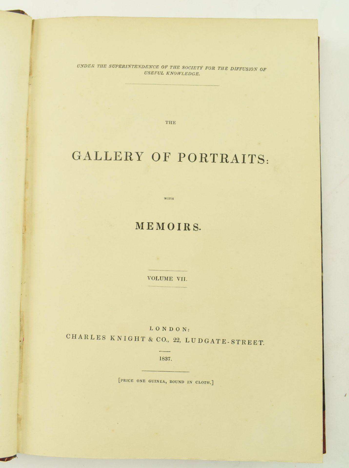 1833 SIX VOLUME THE GALLERY OF PORTRAITS PUBL. CHARLES KNIGHT - Image 9 of 10