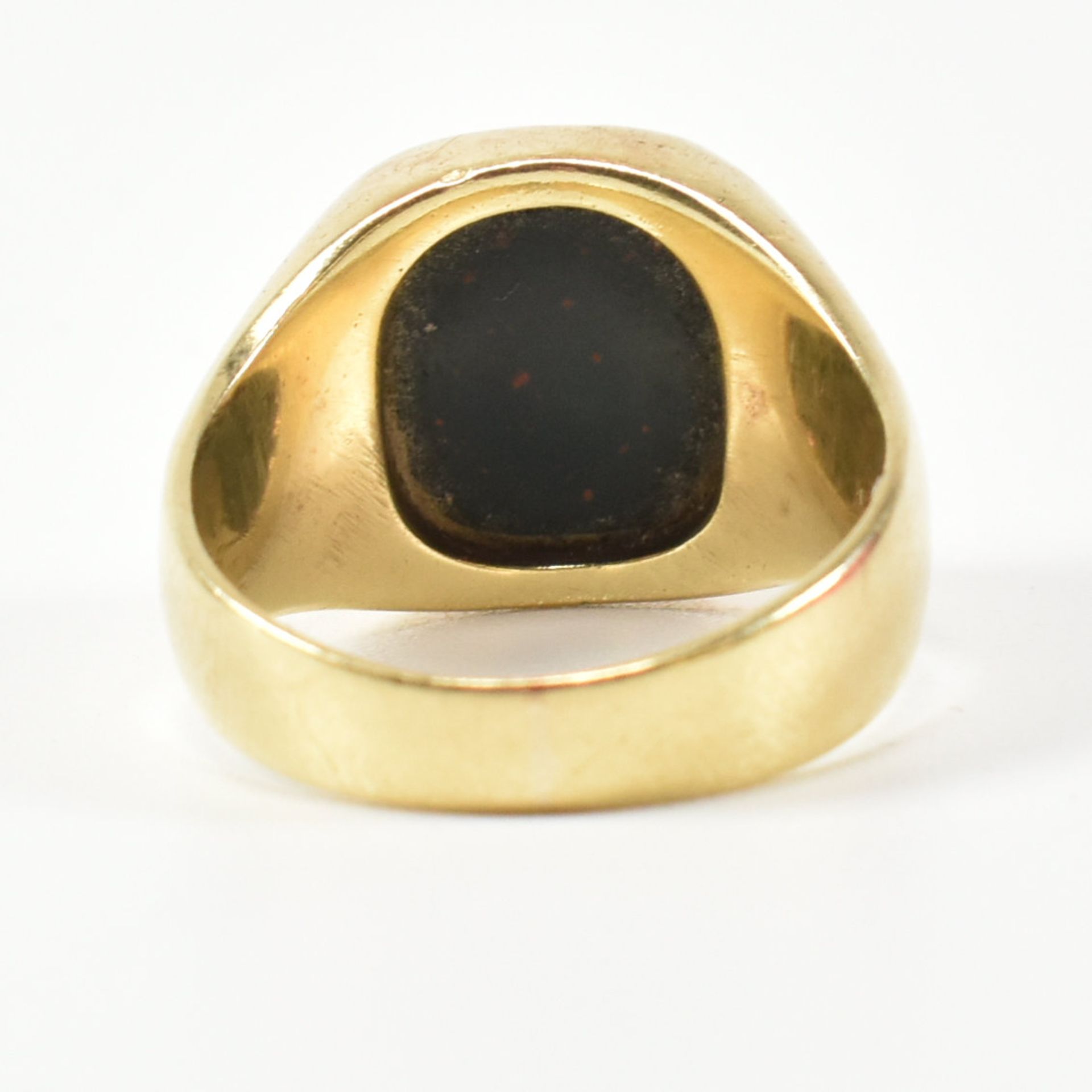 14CT GOLD & BLOODSTONE INTAGLIO SIGNET RING - Bild 4 aus 7