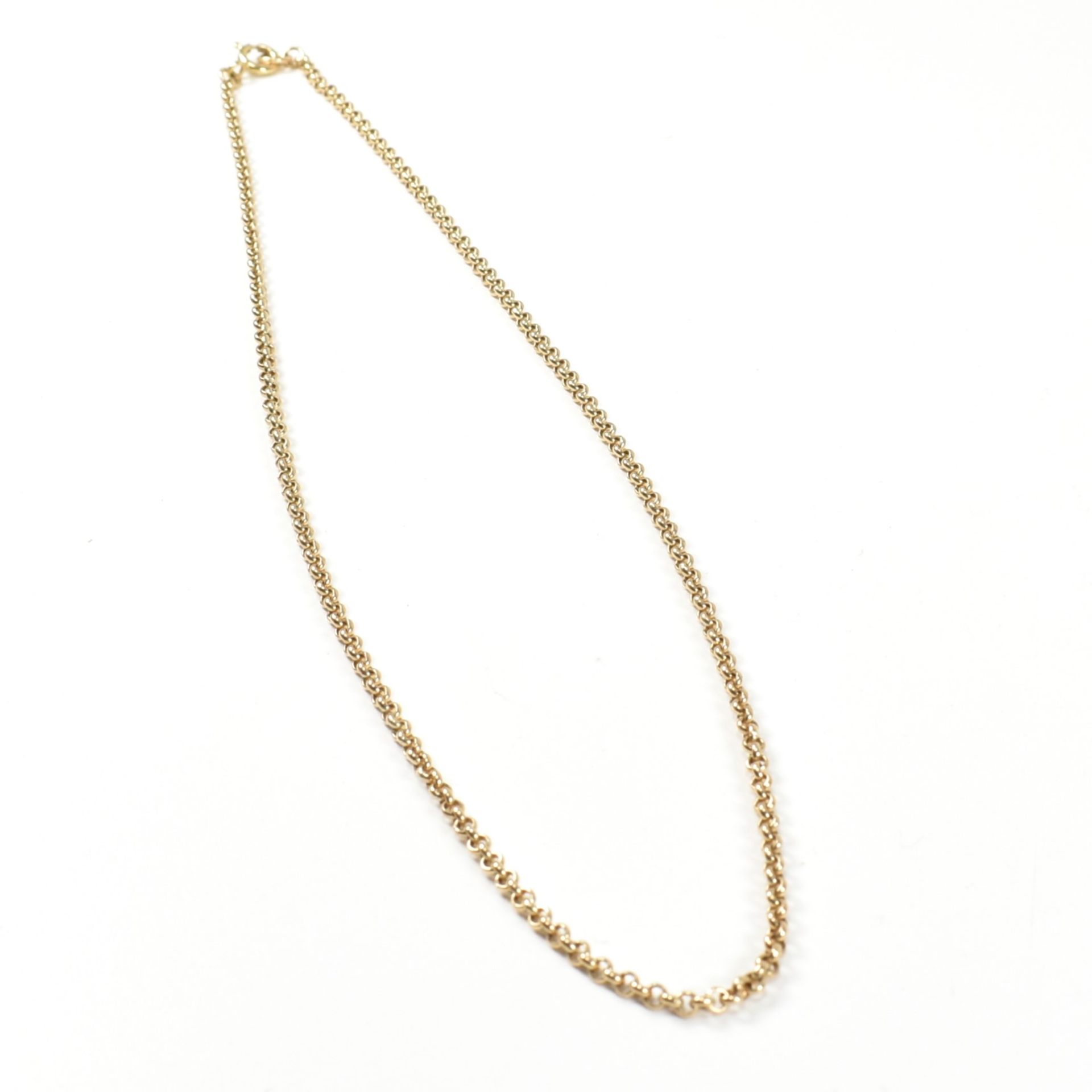 HALLMARKED 9CT GOLD BELCHER CHAIN NECKLACE - Image 3 of 5