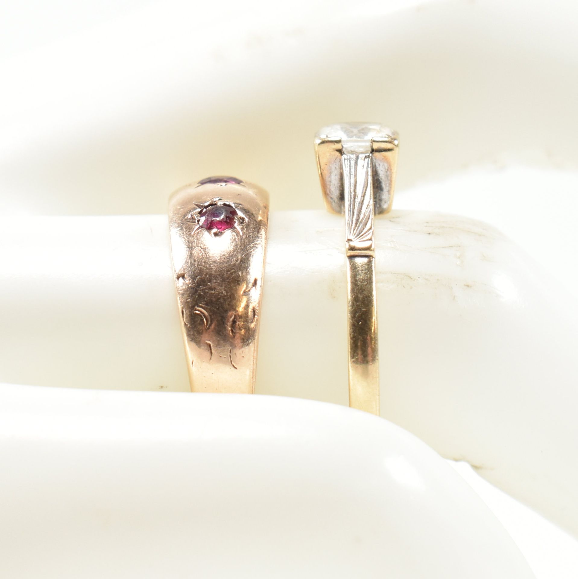 TWO HALLMARKED 9CT GOLD & GEM SET RINGS - Image 12 of 12