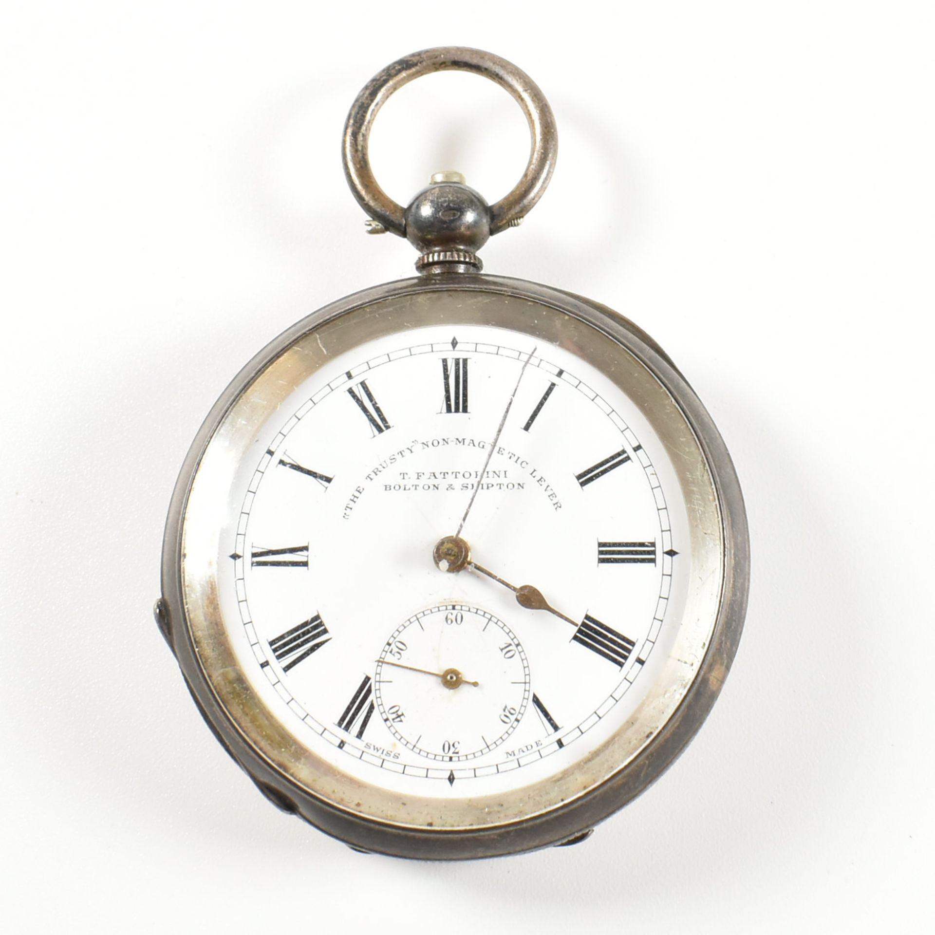 GEORGE V HALLMARKED SILVER FATTORINI POCKET WATCH